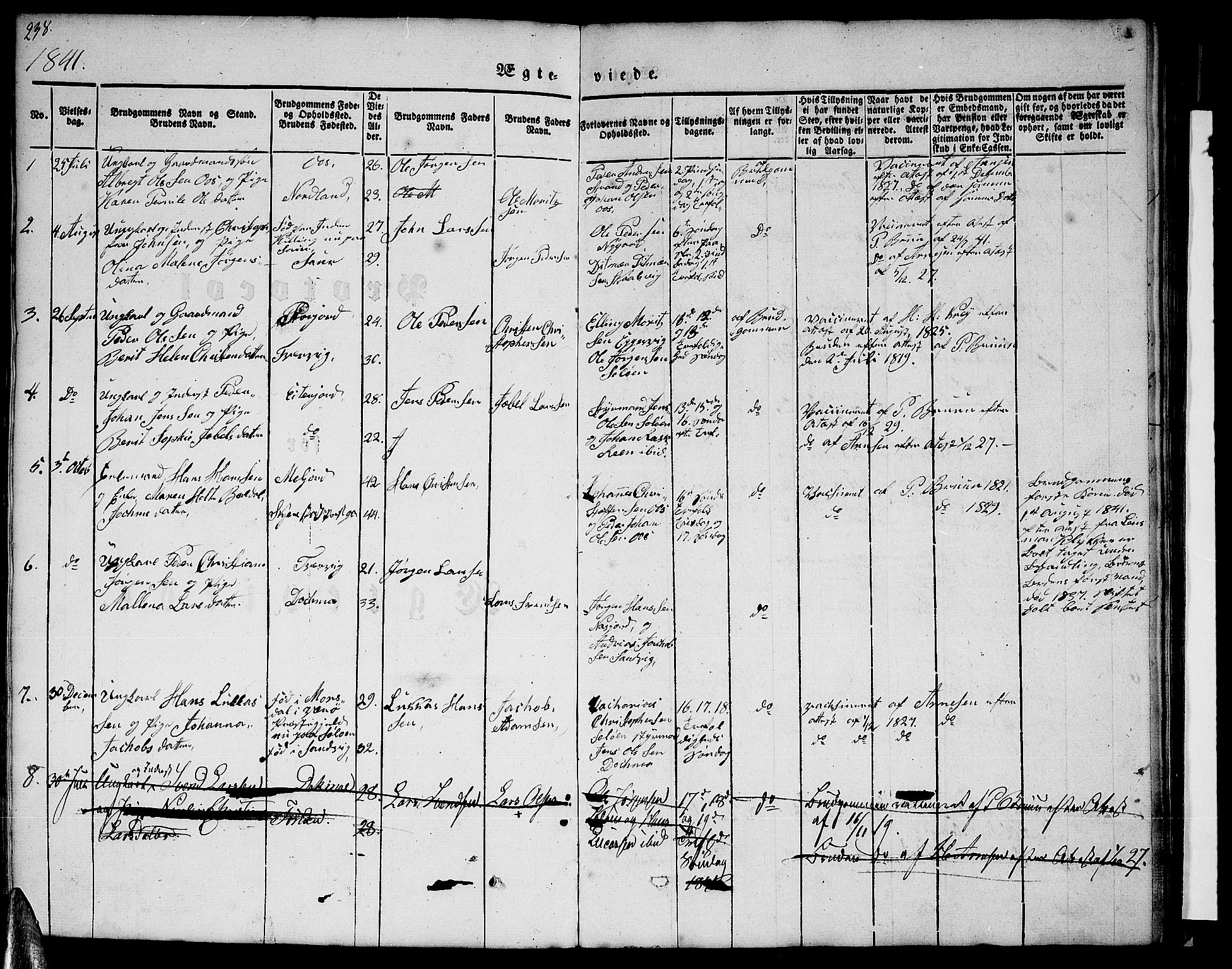 Ministerialprotokoller, klokkerbøker og fødselsregistre - Nordland, AV/SAT-A-1459/846/L0652: Parish register (copy) no. 846C02, 1841-1871, p. 238