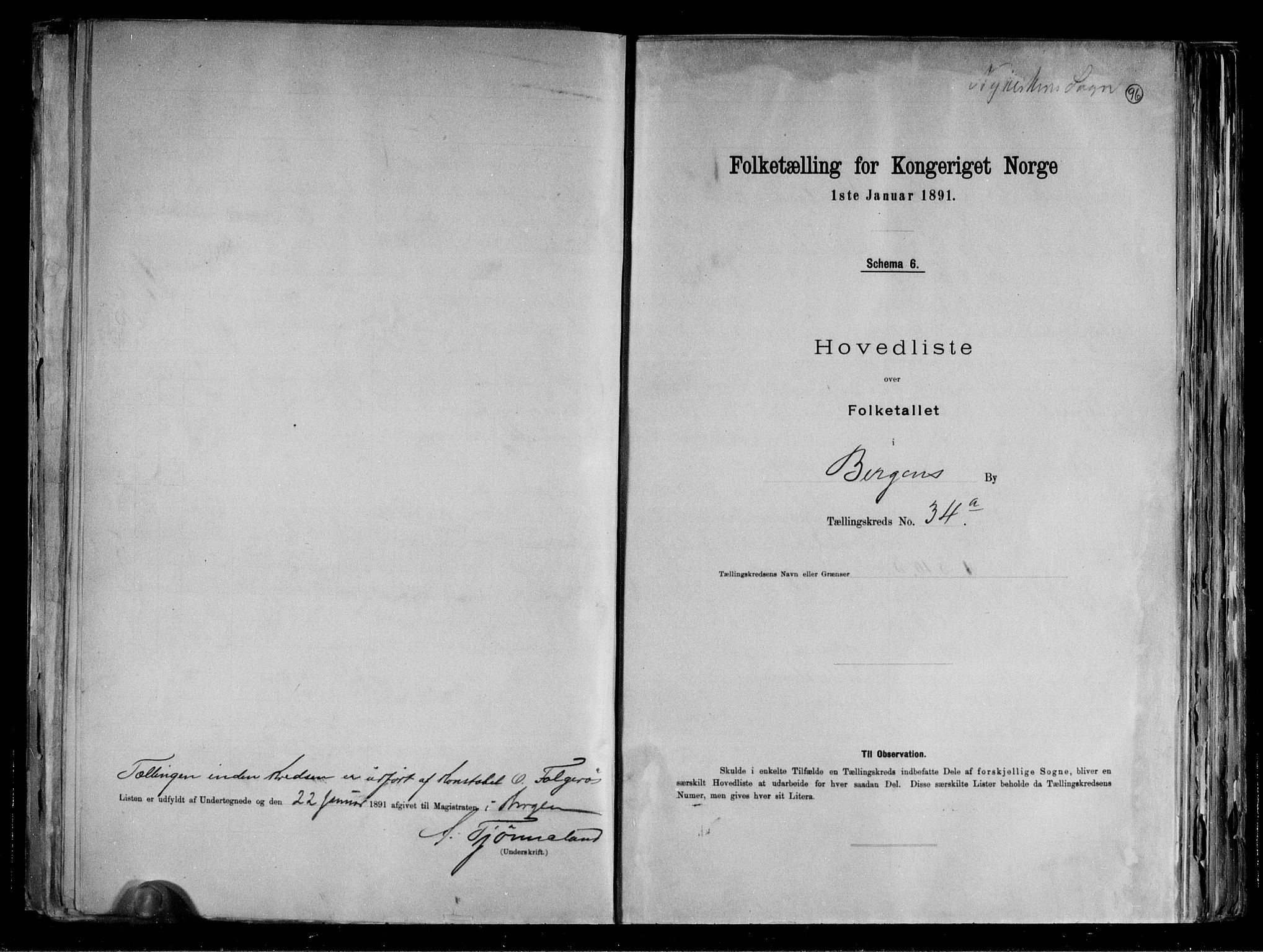 RA, 1891 Census for 1301 Bergen, 1891, p. 98