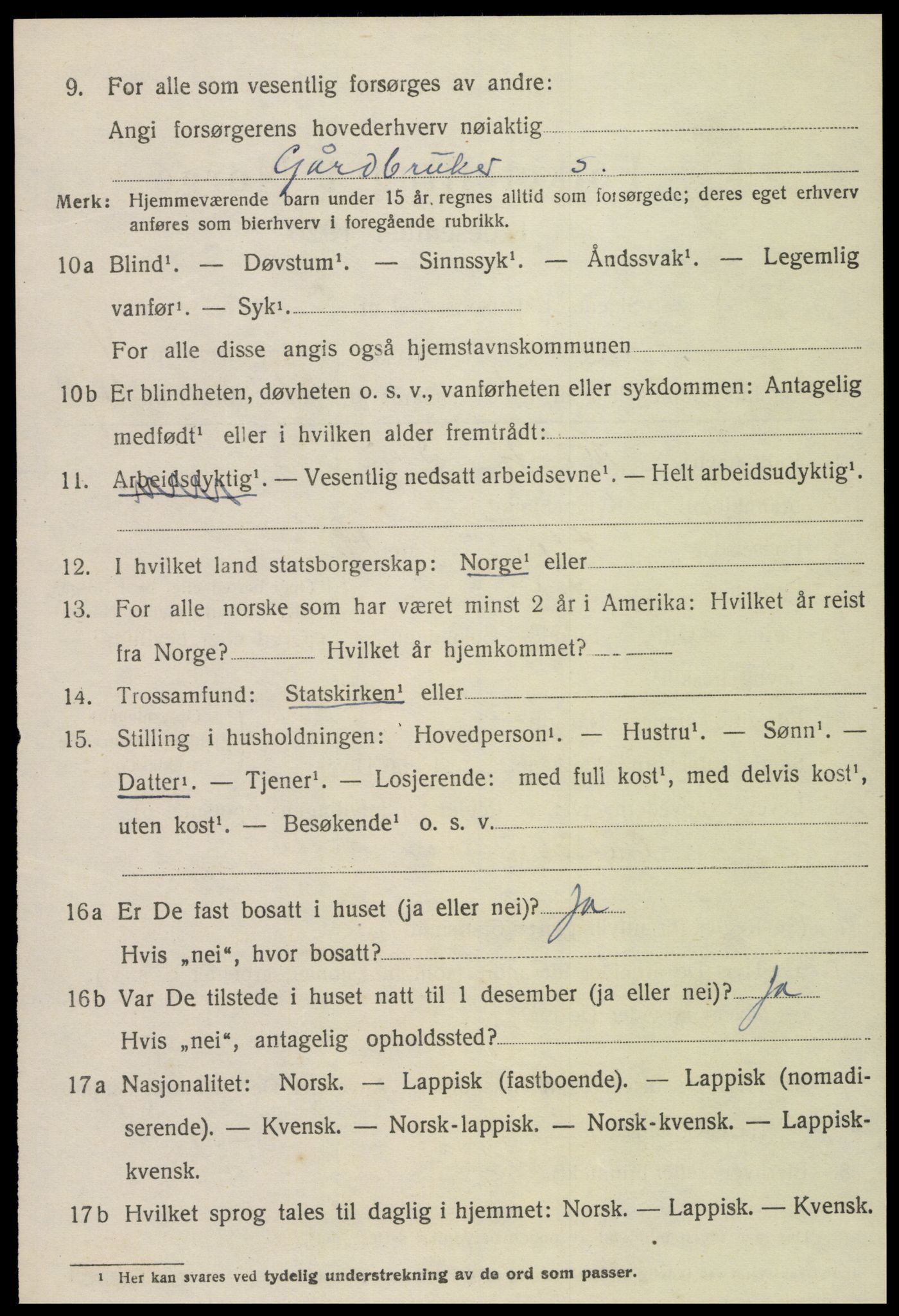 SAT, 1920 census for Frol, 1920, p. 5474