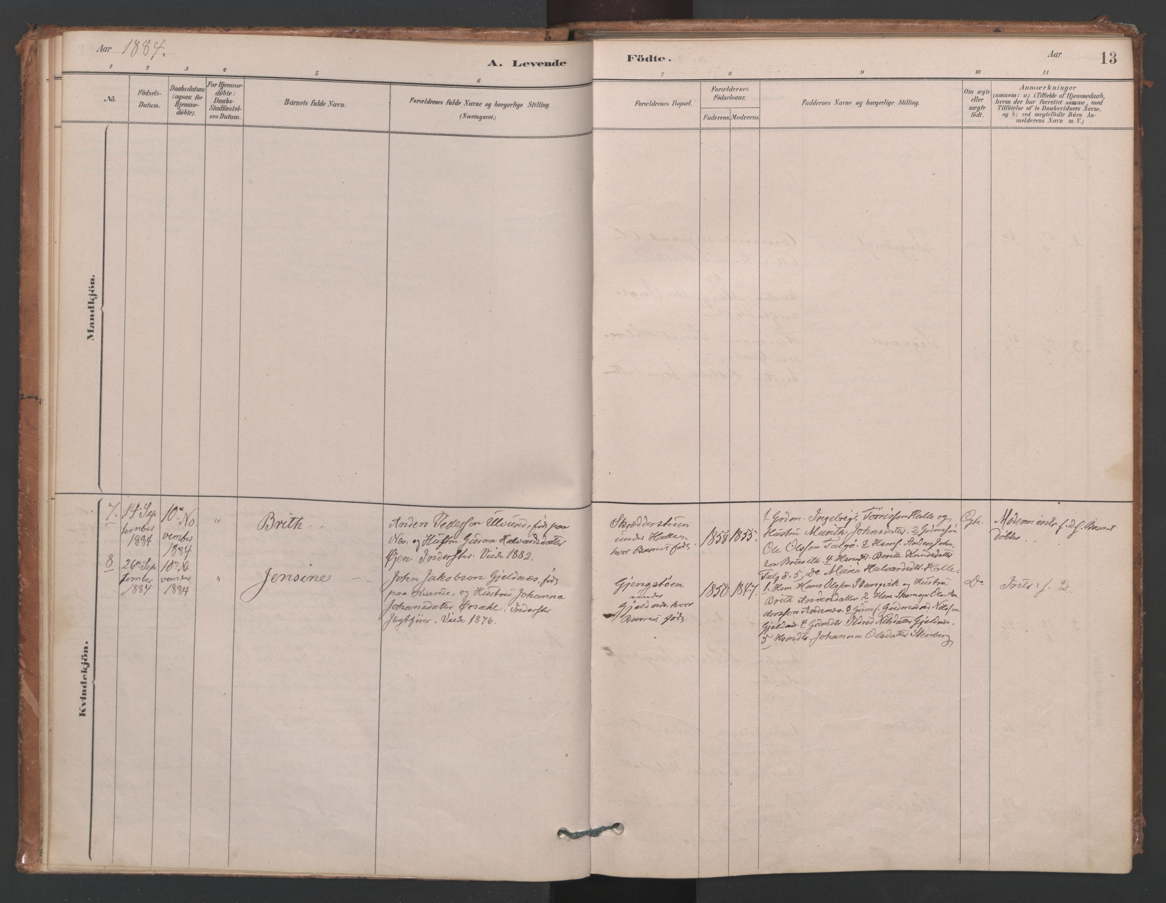 Ministerialprotokoller, klokkerbøker og fødselsregistre - Møre og Romsdal, AV/SAT-A-1454/593/L1034: Parish register (official) no. 593A01, 1879-1911, p. 13