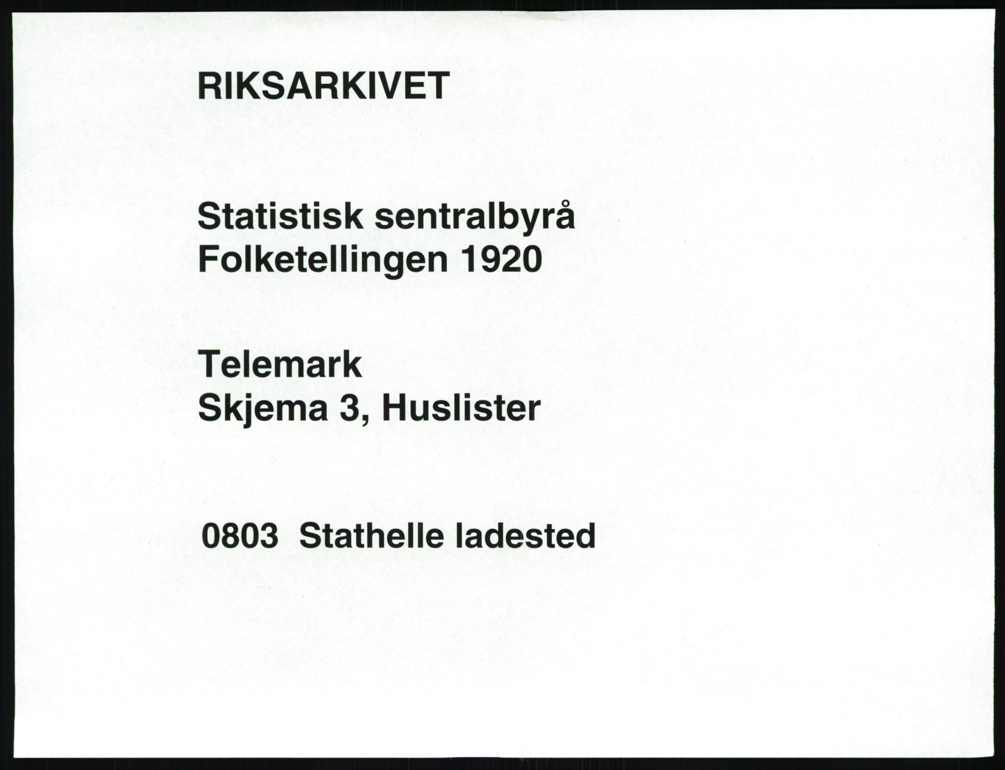 SAKO, 1920 census for Stathelle, 1920, p. 9