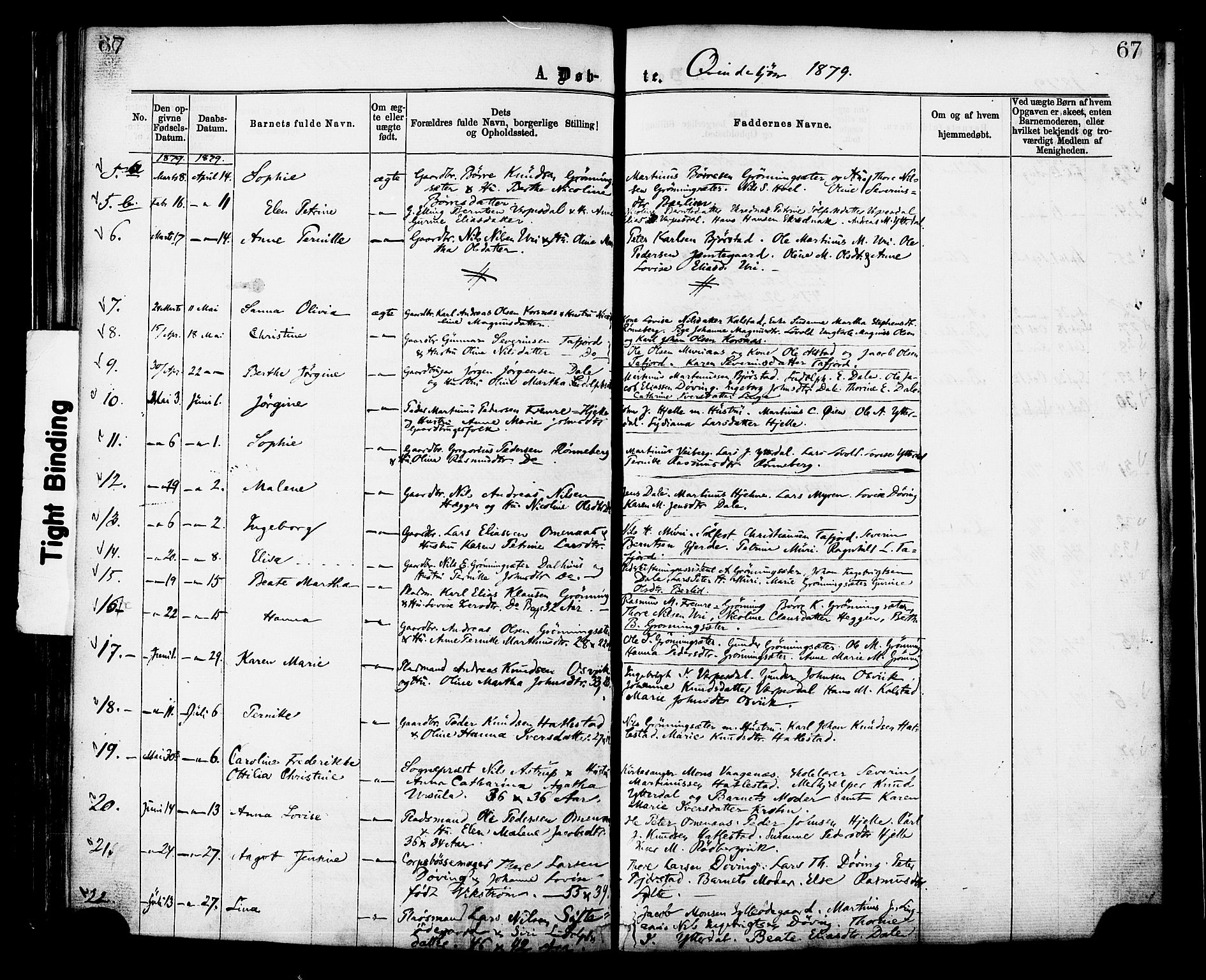 Ministerialprotokoller, klokkerbøker og fødselsregistre - Møre og Romsdal, AV/SAT-A-1454/519/L0254: Parish register (official) no. 519A13, 1868-1883, p. 67