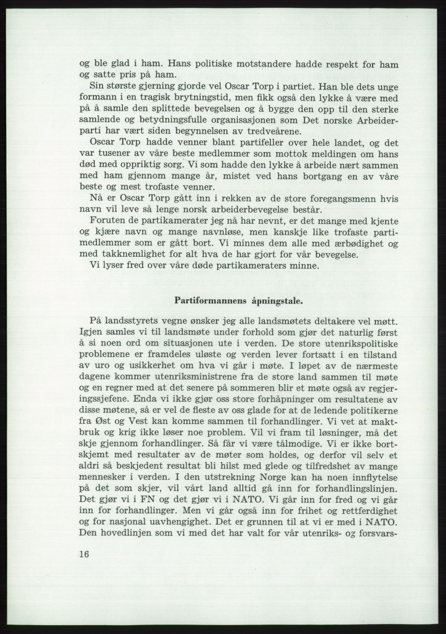 Det norske Arbeiderparti - publikasjoner, AAB/-/-/-: Protokoll over forhandlingene på det 37. ordinære landsmøte 7.-9. mai 1959 i Oslo, 1959, p. 16