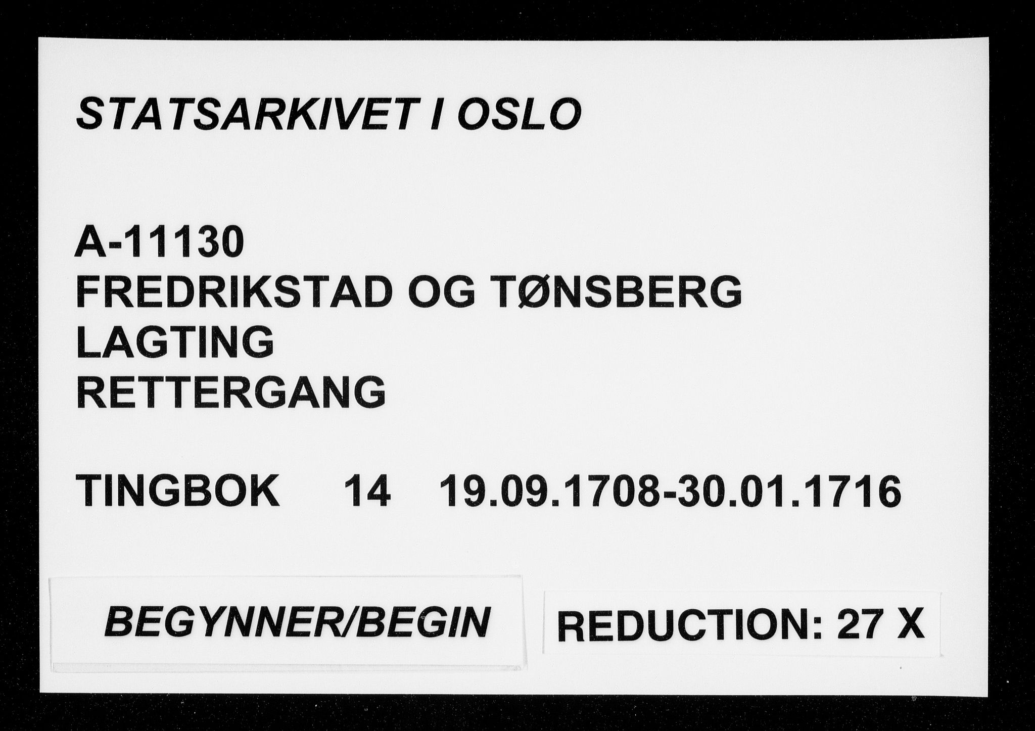 Fredrikstad og Tønsberg lagting, AV/SAO-A-11130/F/Fa/L0014: Tingbok, 1708-1716