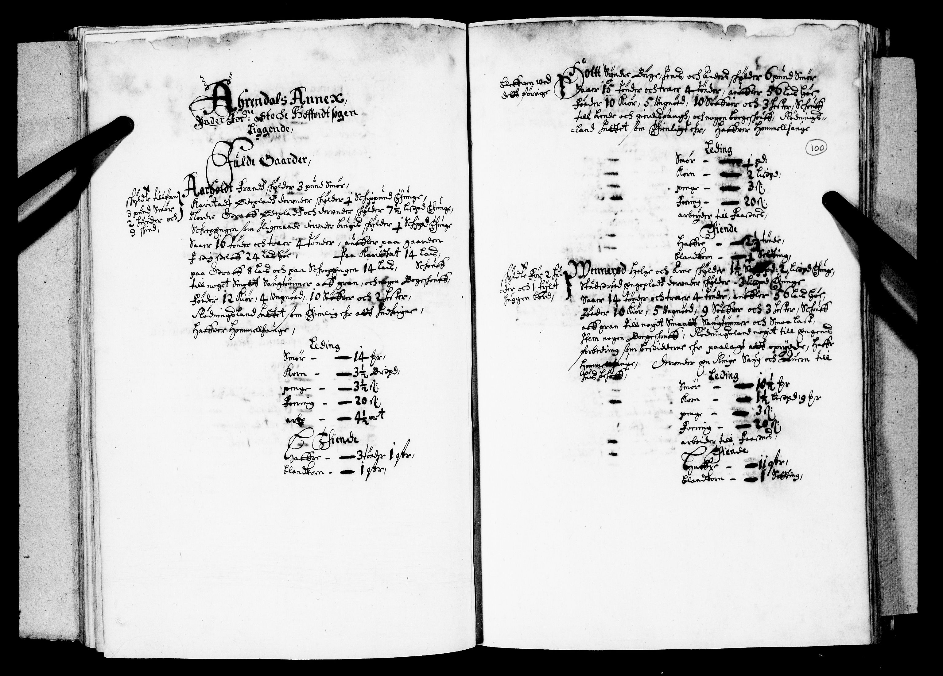 Rentekammeret inntil 1814, Realistisk ordnet avdeling, RA/EA-4070/N/Nb/Nba/L0019: Tønsberg len, 1. del, 1668, p. 99b-100a