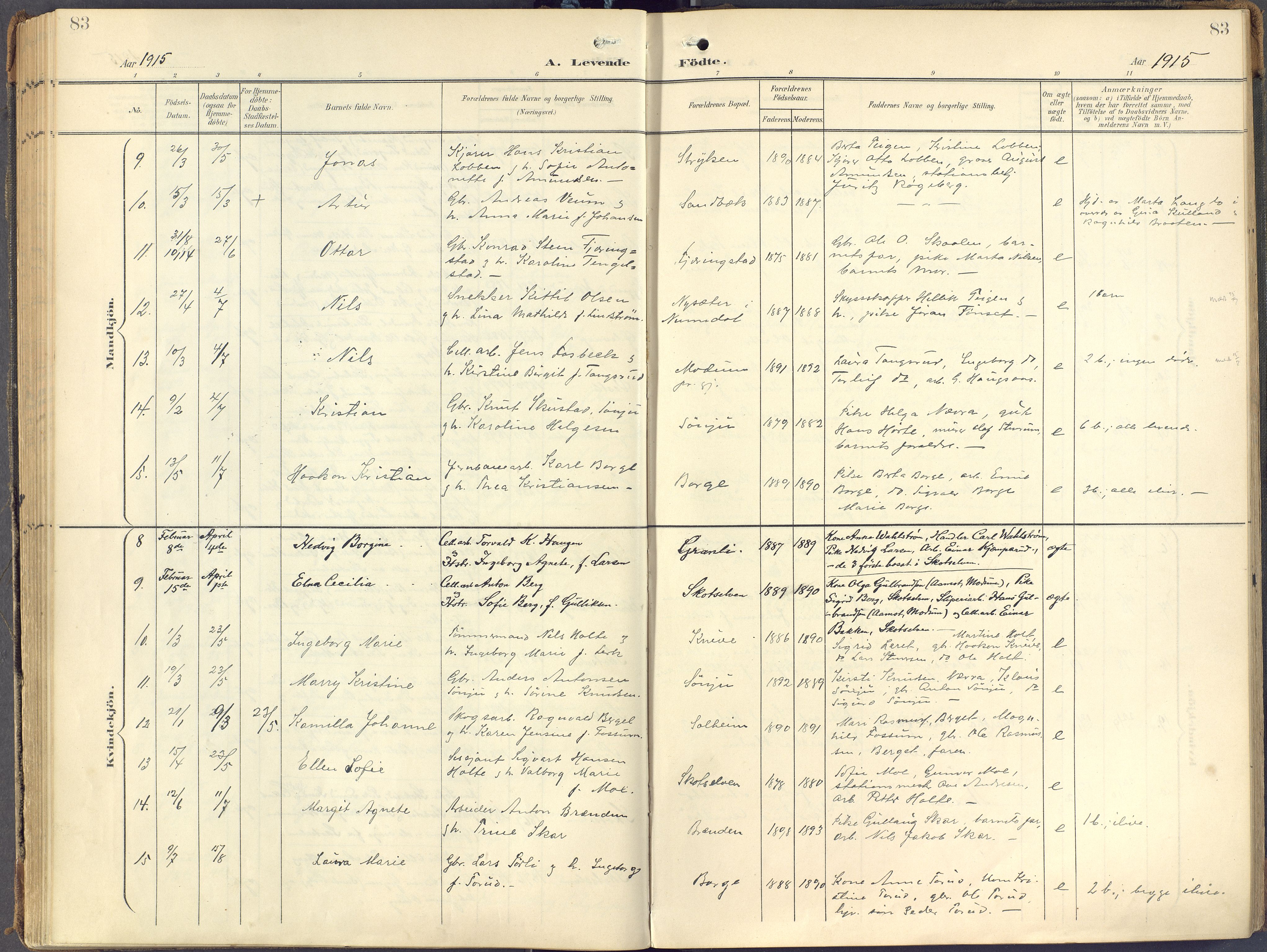 Eiker kirkebøker, AV/SAKO-A-4/F/Fc/L0004: Parish register (official) no. III 4, 1900-1919, p. 83