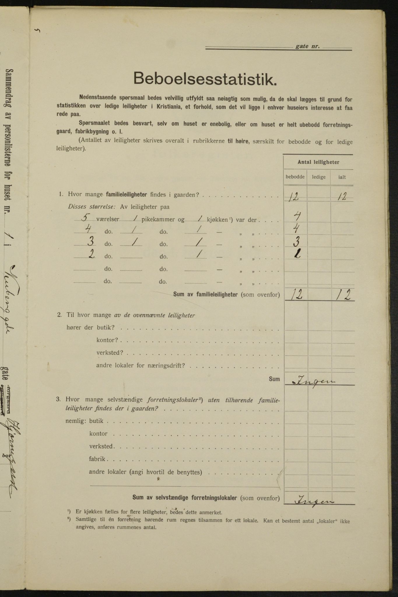 OBA, Municipal Census 1913 for Kristiania, 1913, p. 69591