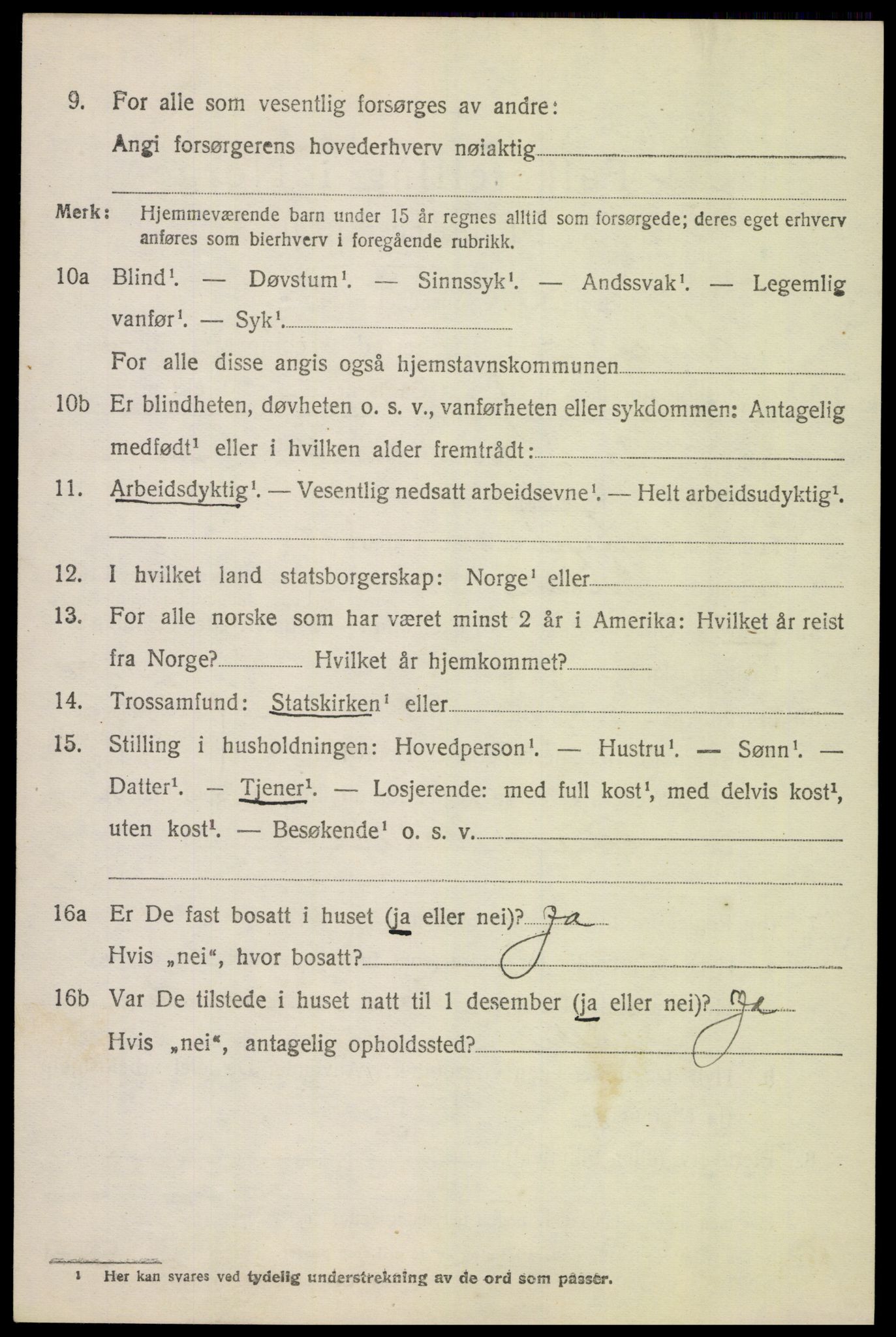 SAH, 1920 census for Heidal, 1920, p. 2365