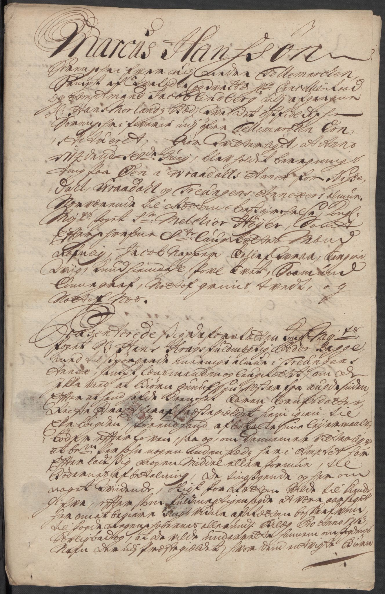 Rentekammeret inntil 1814, Reviderte regnskaper, Fogderegnskap, AV/RA-EA-4092/R36/L2125: Fogderegnskap Øvre og Nedre Telemark og Bamble, 1713, p. 55