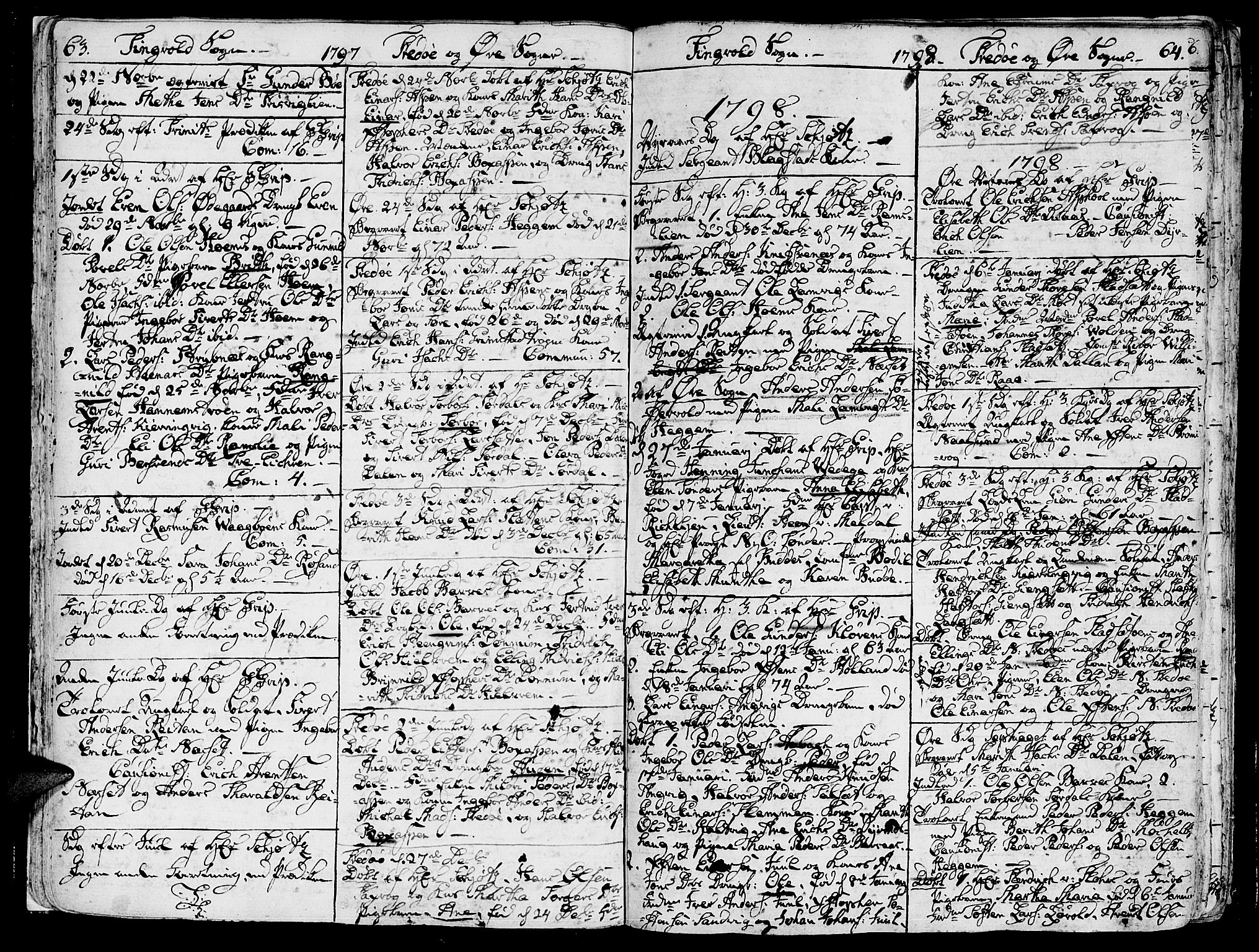 Ministerialprotokoller, klokkerbøker og fødselsregistre - Møre og Romsdal, SAT/A-1454/586/L0981: Parish register (official) no. 586A07, 1794-1819, p. 63-64