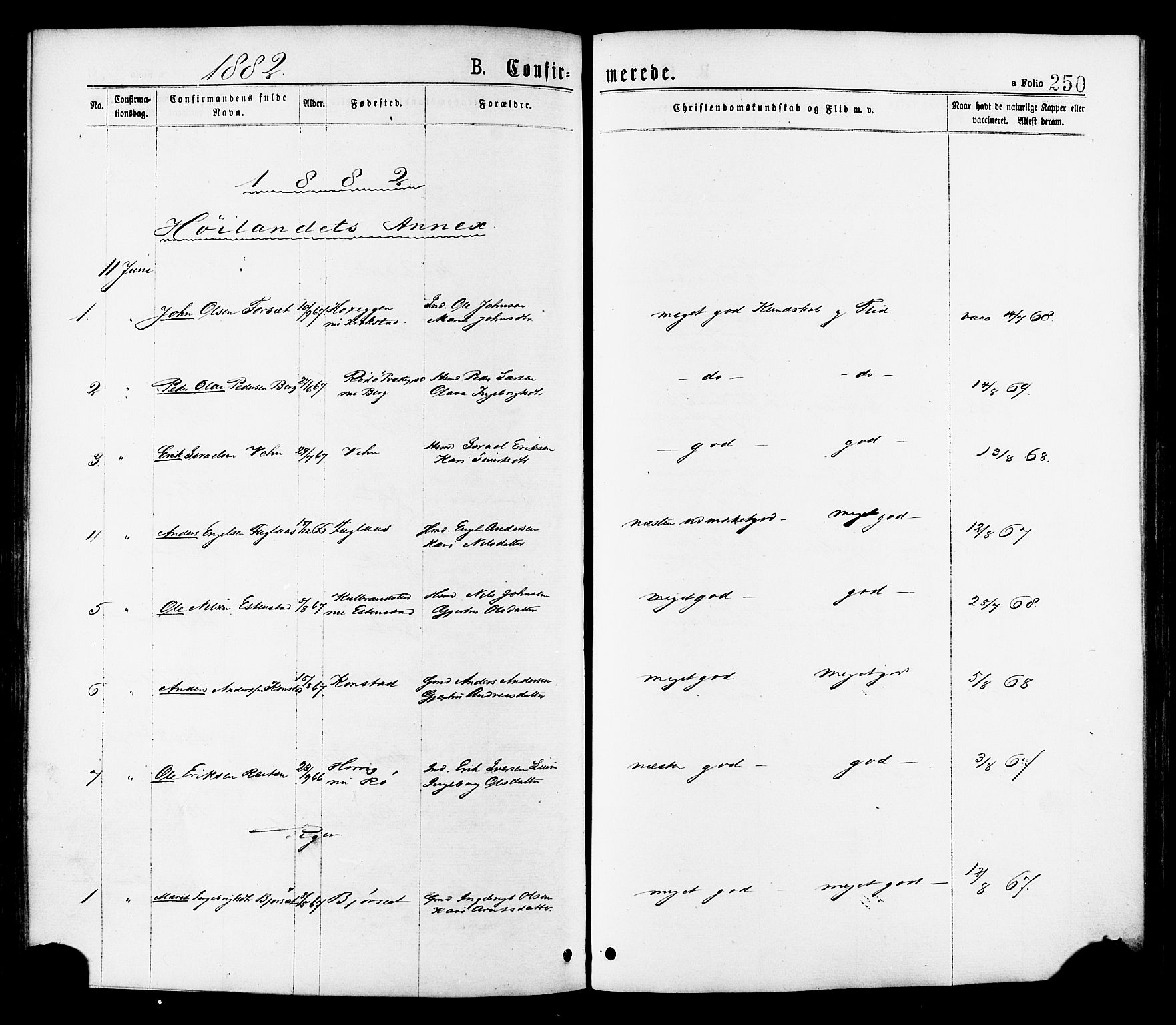 Ministerialprotokoller, klokkerbøker og fødselsregistre - Sør-Trøndelag, SAT/A-1456/691/L1079: Parish register (official) no. 691A11, 1873-1886, p. 250