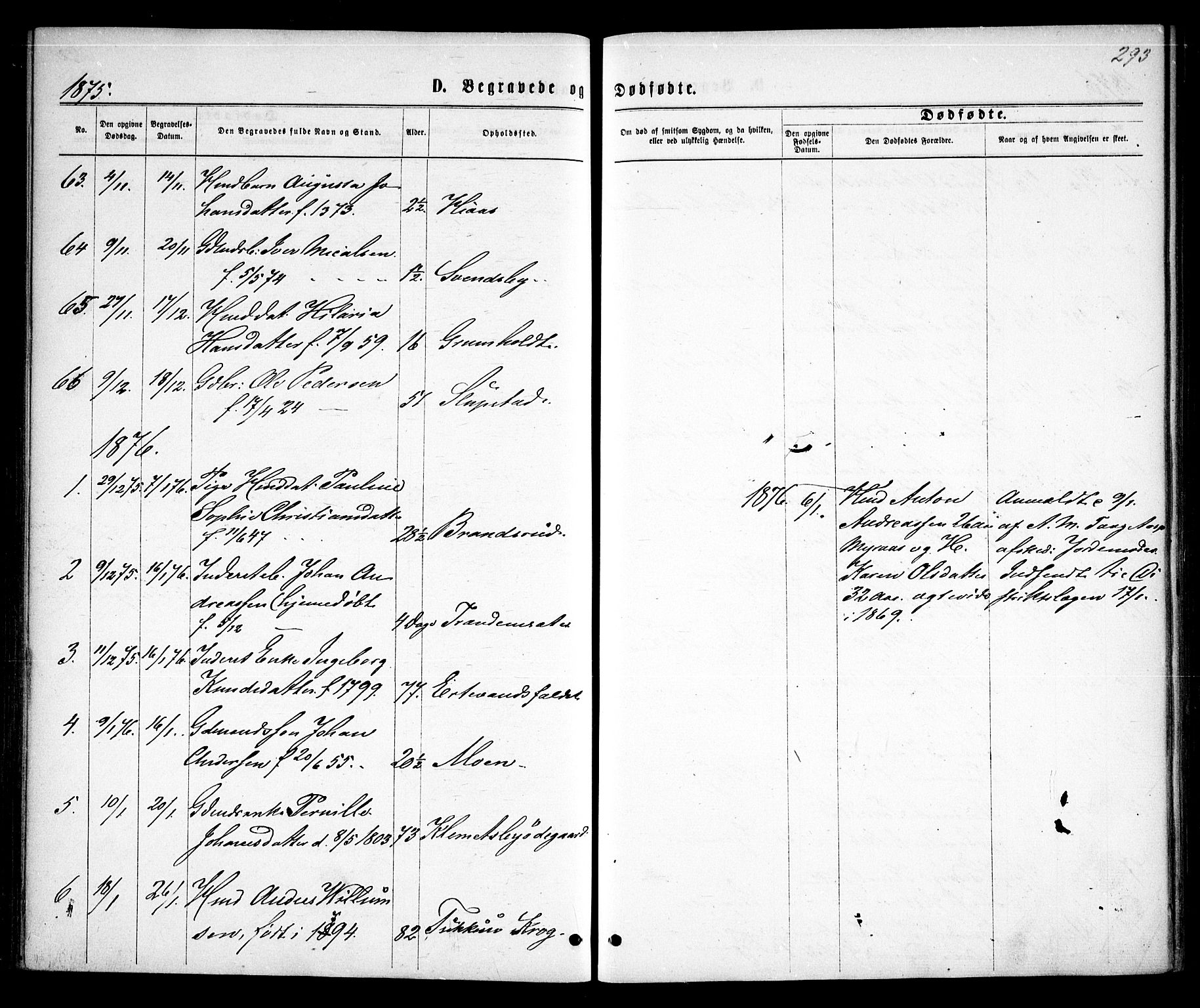 Rødenes prestekontor Kirkebøker, AV/SAO-A-2005/F/Fa/L0008: Parish register (official) no. I 8, 1869-1879, p. 293