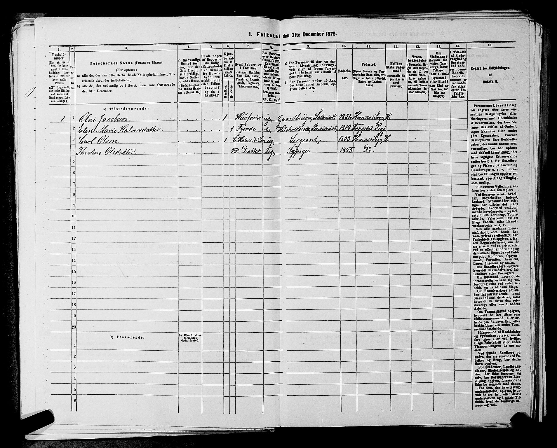 RA, 1875 census for 0221P Høland, 1875, p. 1246