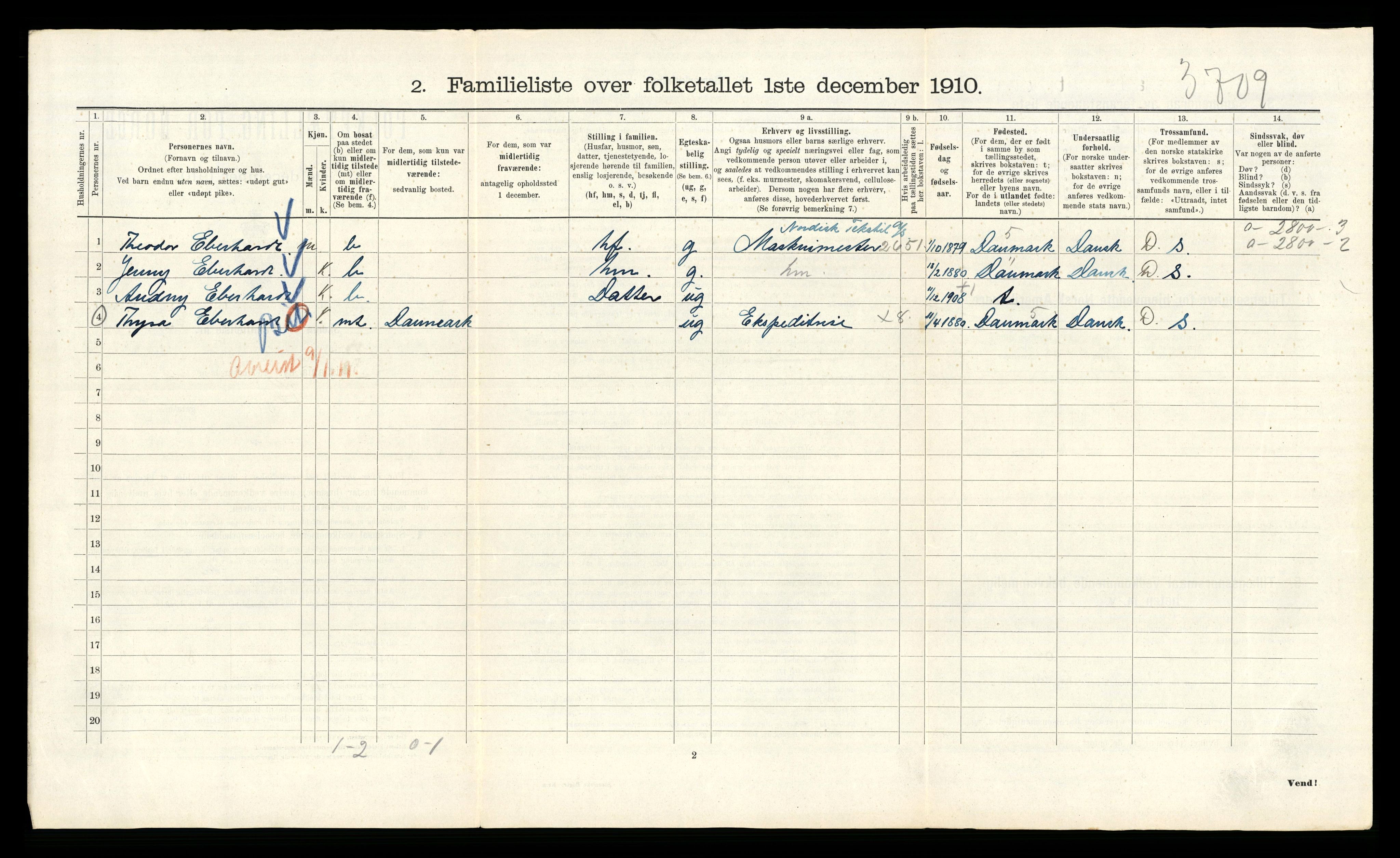 RA, 1910 census for Kristiania, 1910, p. 42396