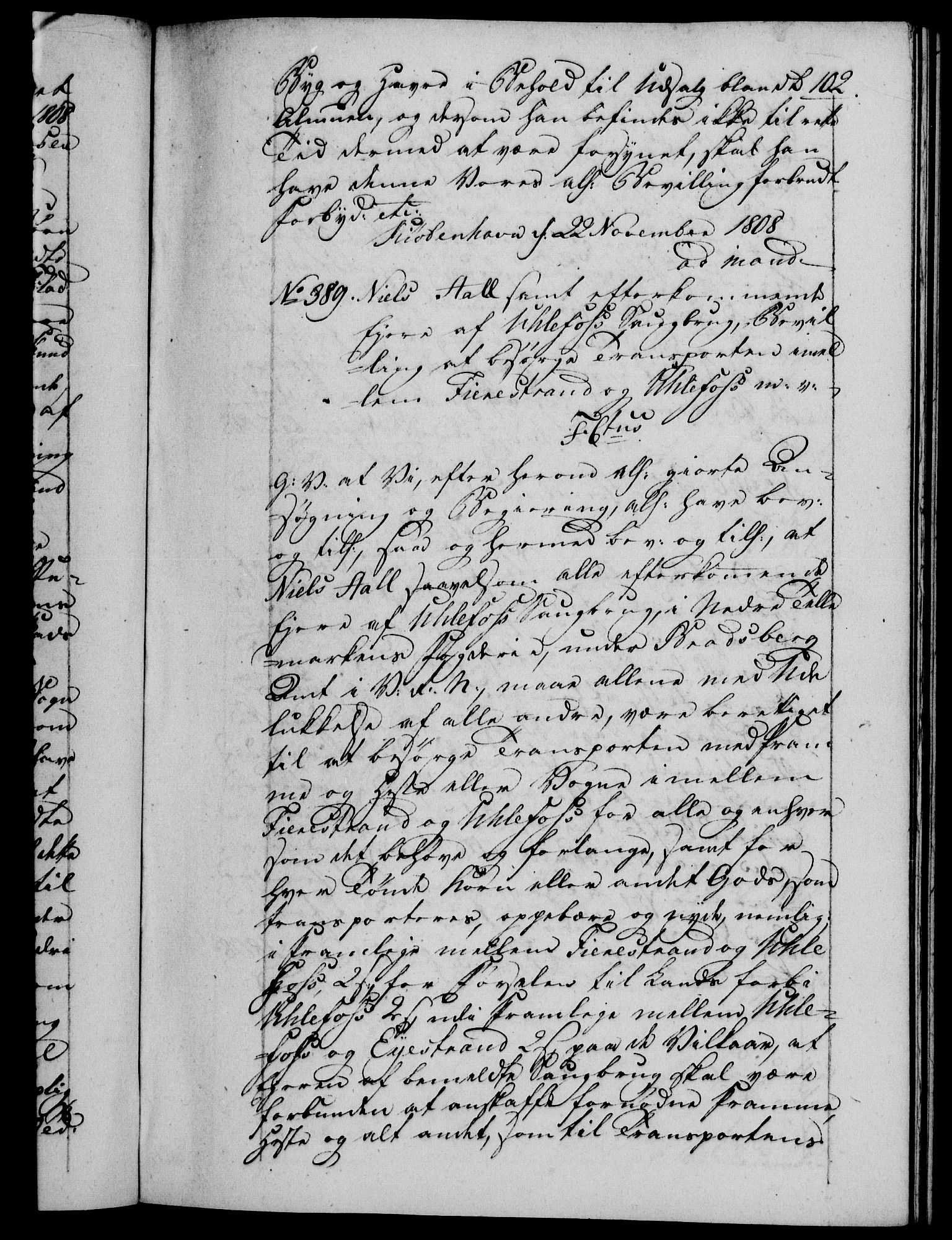 Danske Kanselli 1800-1814, RA/EA-3024/H/Hf/Hfb/Hfba/L0004: Registranter, 1808-1810, p. 102a
