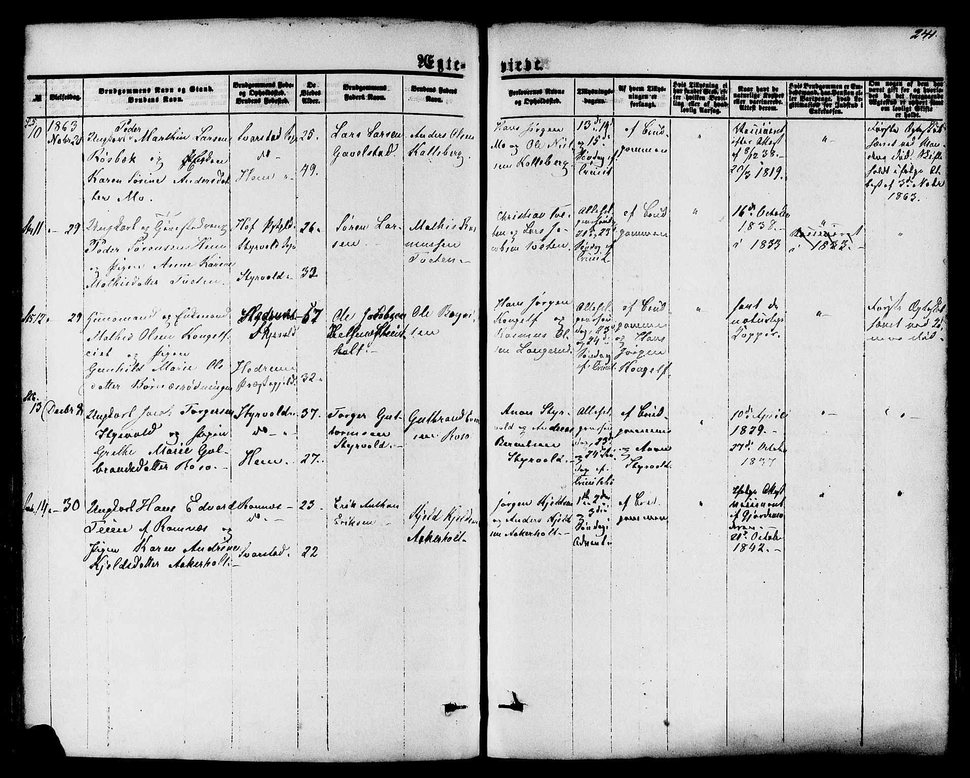 Lardal kirkebøker, AV/SAKO-A-350/F/Fa/L0007: Parish register (official) no. I 7, 1861-1880, p. 241