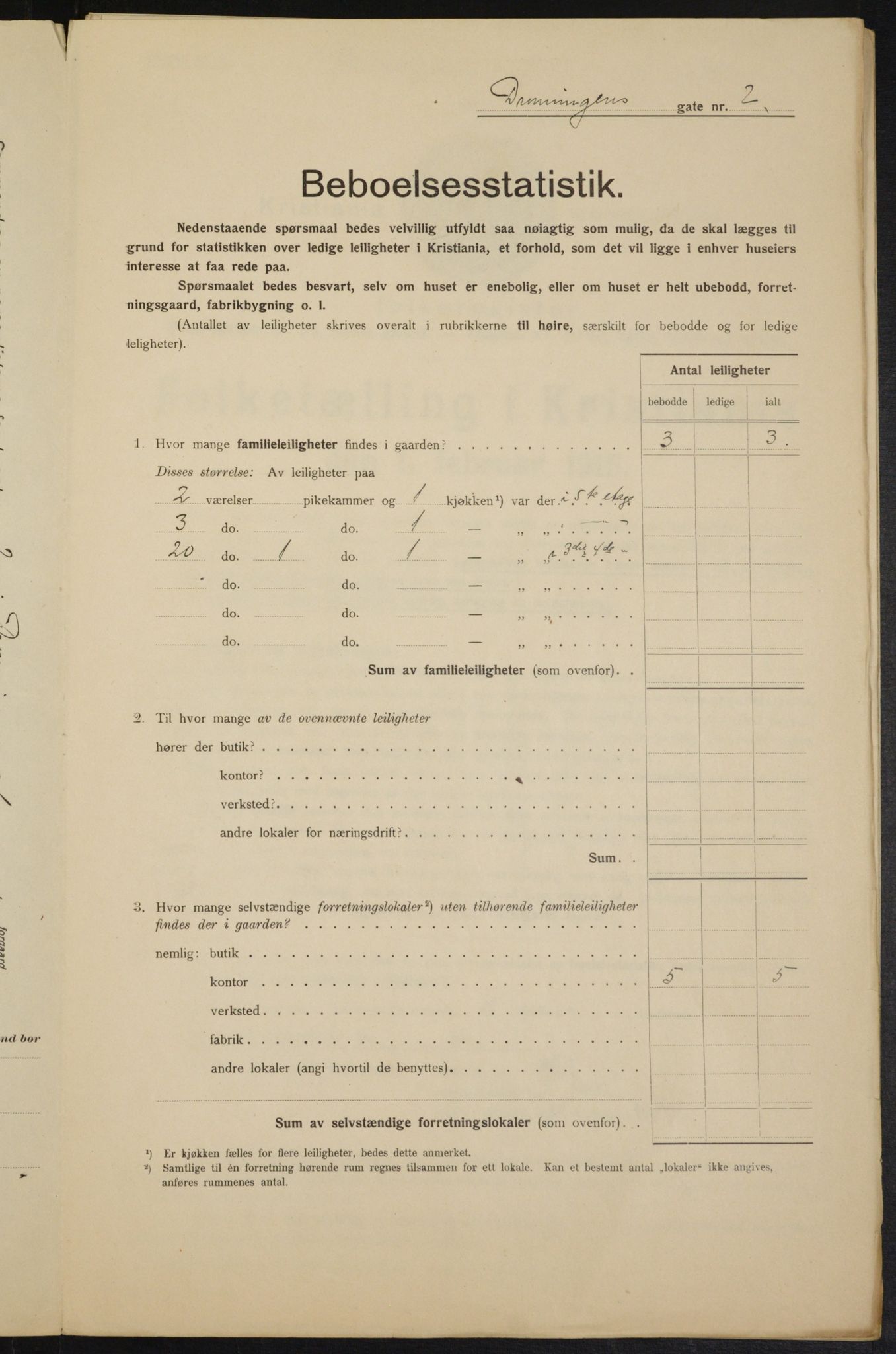 OBA, Municipal Census 1915 for Kristiania, 1915, p. 17212