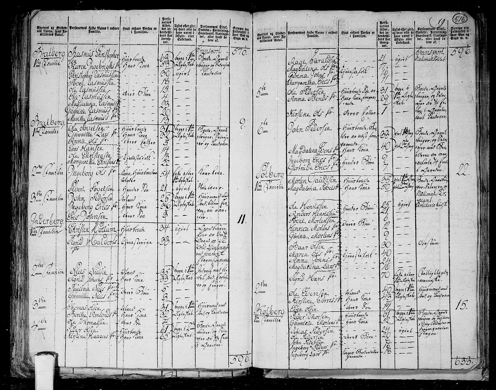 RA, 1801 census for 1727P Beitstad, 1801, p. 515b-516a