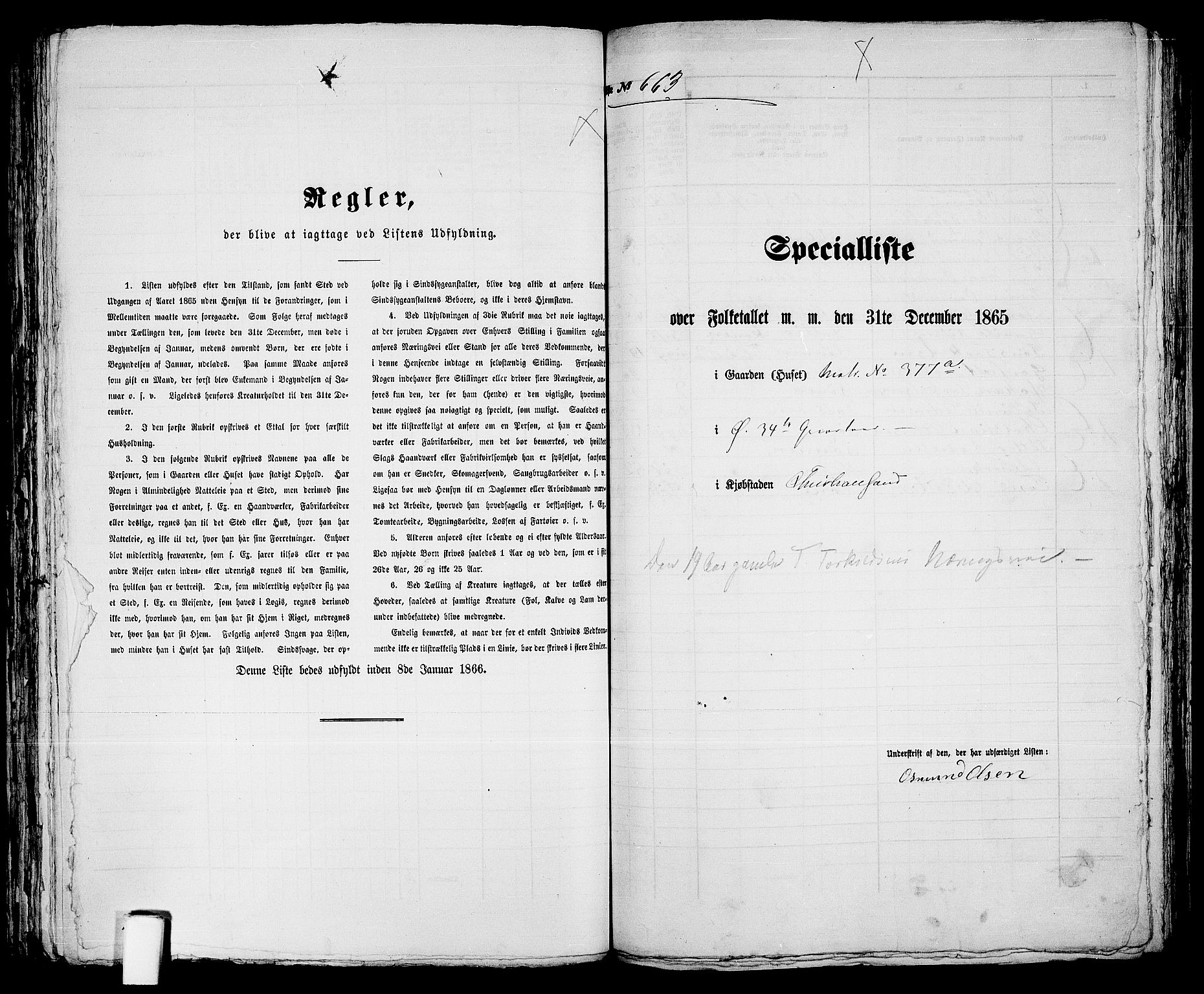 RA, 1865 census for Kristiansand, 1865, p. 1360