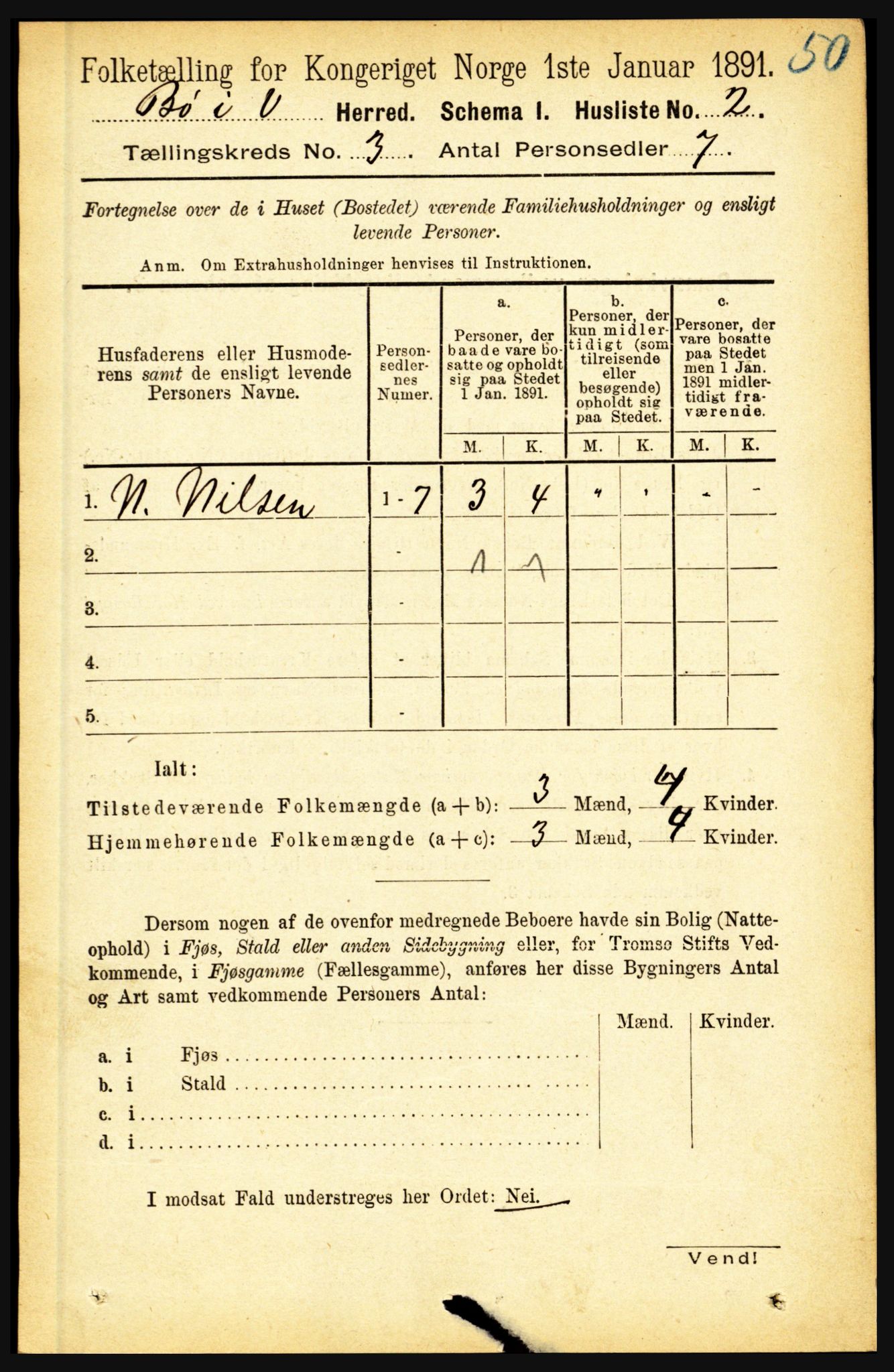 RA, 1891 census for 1867 Bø, 1891, p. 756