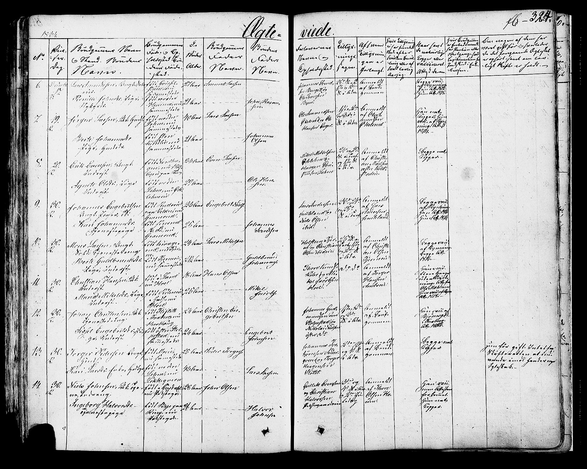 Ringsaker prestekontor, AV/SAH-PREST-014/K/Ka/L0007: Parish register (official) no. 7A, 1826-1837, p. 324