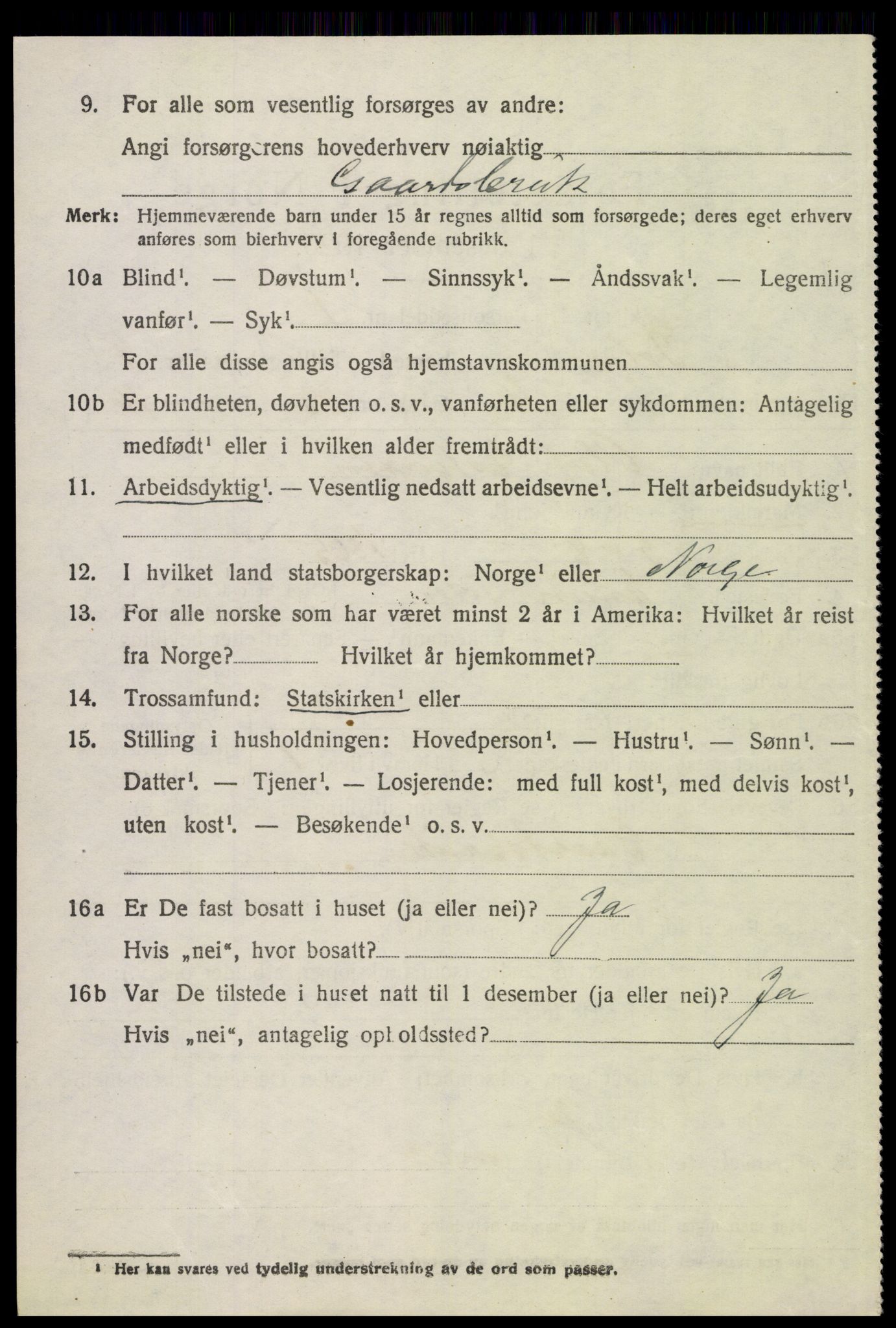 SAH, 1920 census for Tolga, 1920, p. 3256