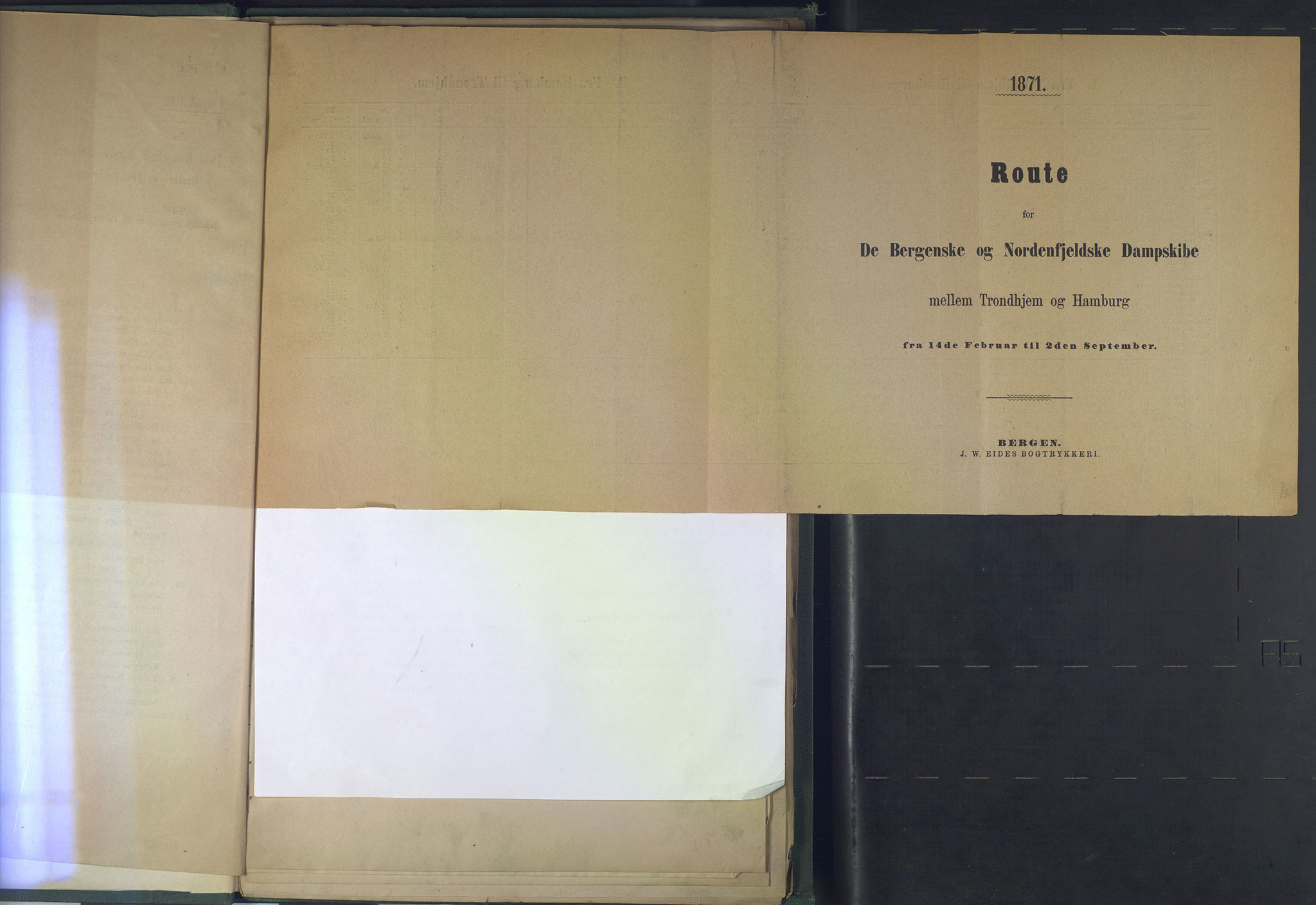 Norges Postmuseums bibliotek, NOPO/-/-/-: Sirkulærer fra Den Kongelige Norske Regjerings Marine- og Postdepartement, 1871