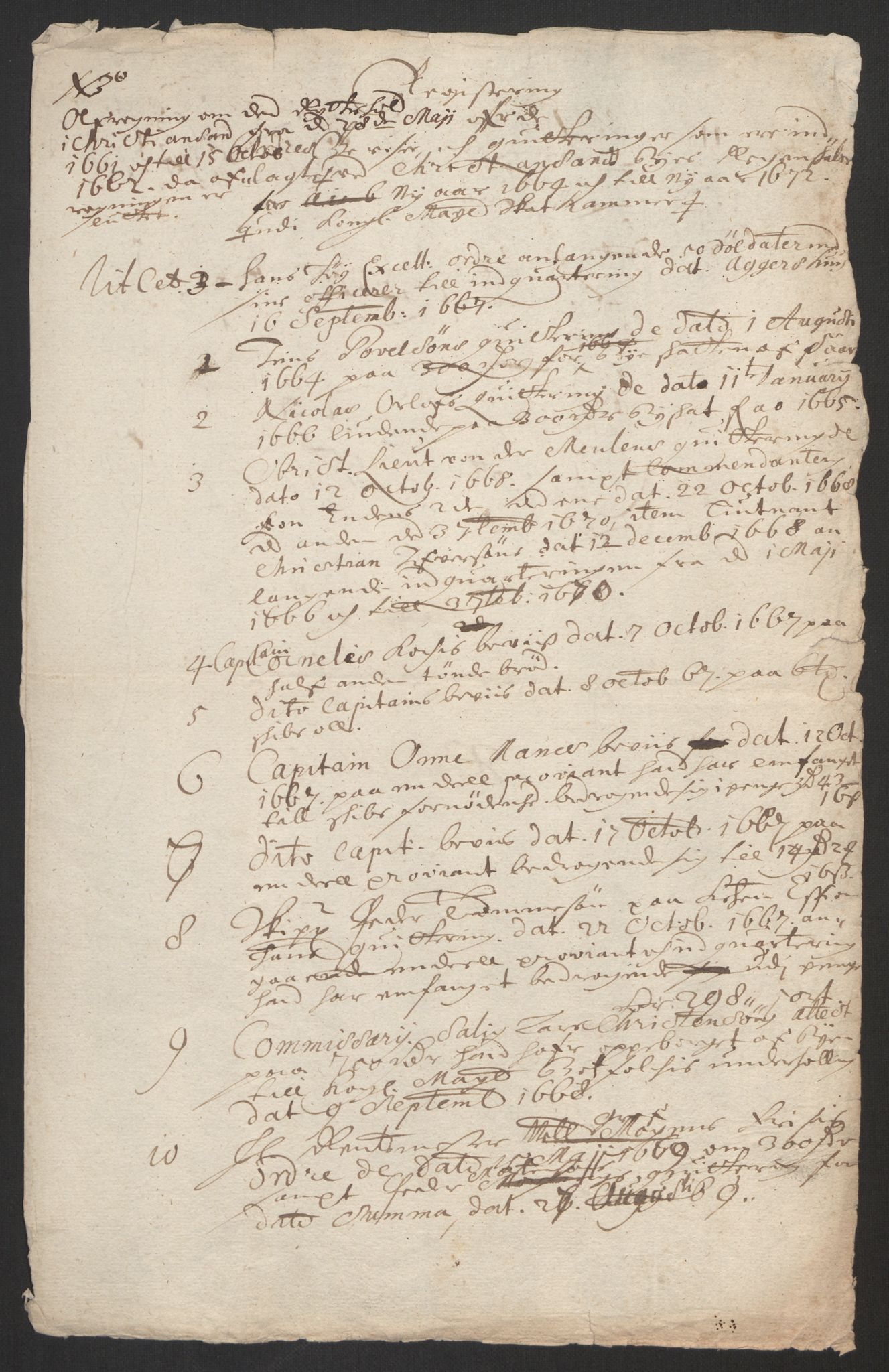 Rentekammeret inntil 1814, Reviderte regnskaper, Byregnskaper, AV/RA-EA-4066/R/Rm/L0258: [M1] Kontribusjonsregnskap, 1664-1700, p. 154