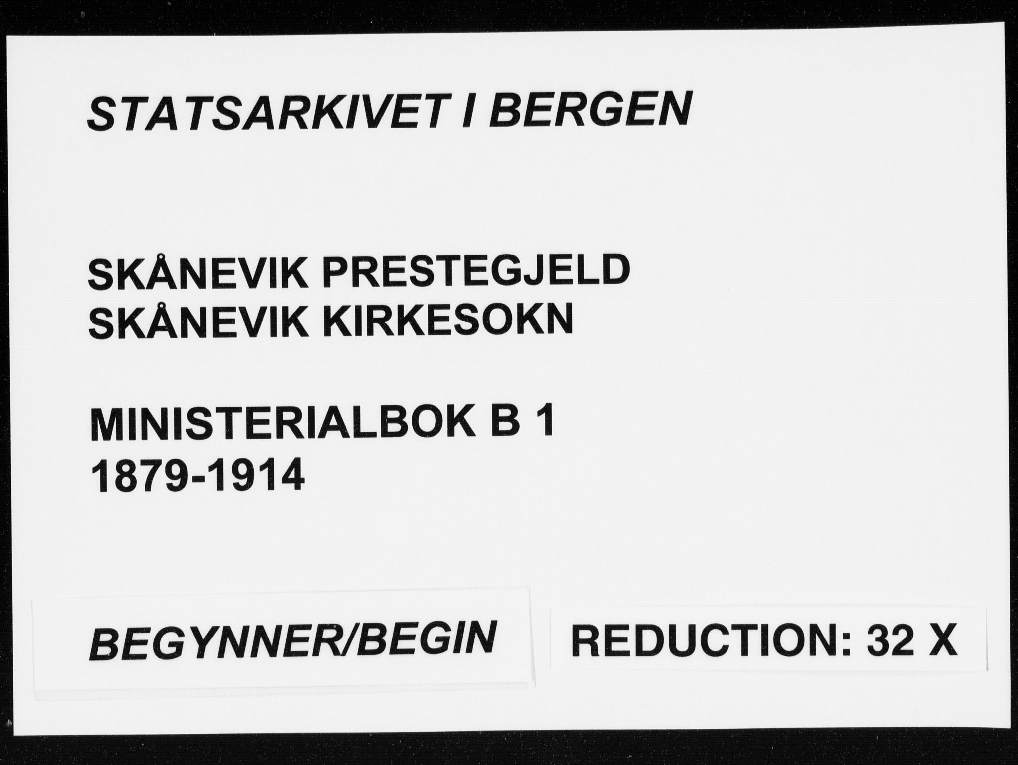 Skånevik sokneprestembete, AV/SAB-A-77801/H/Haa: Parish register (official) no. B 1, 1879-1914