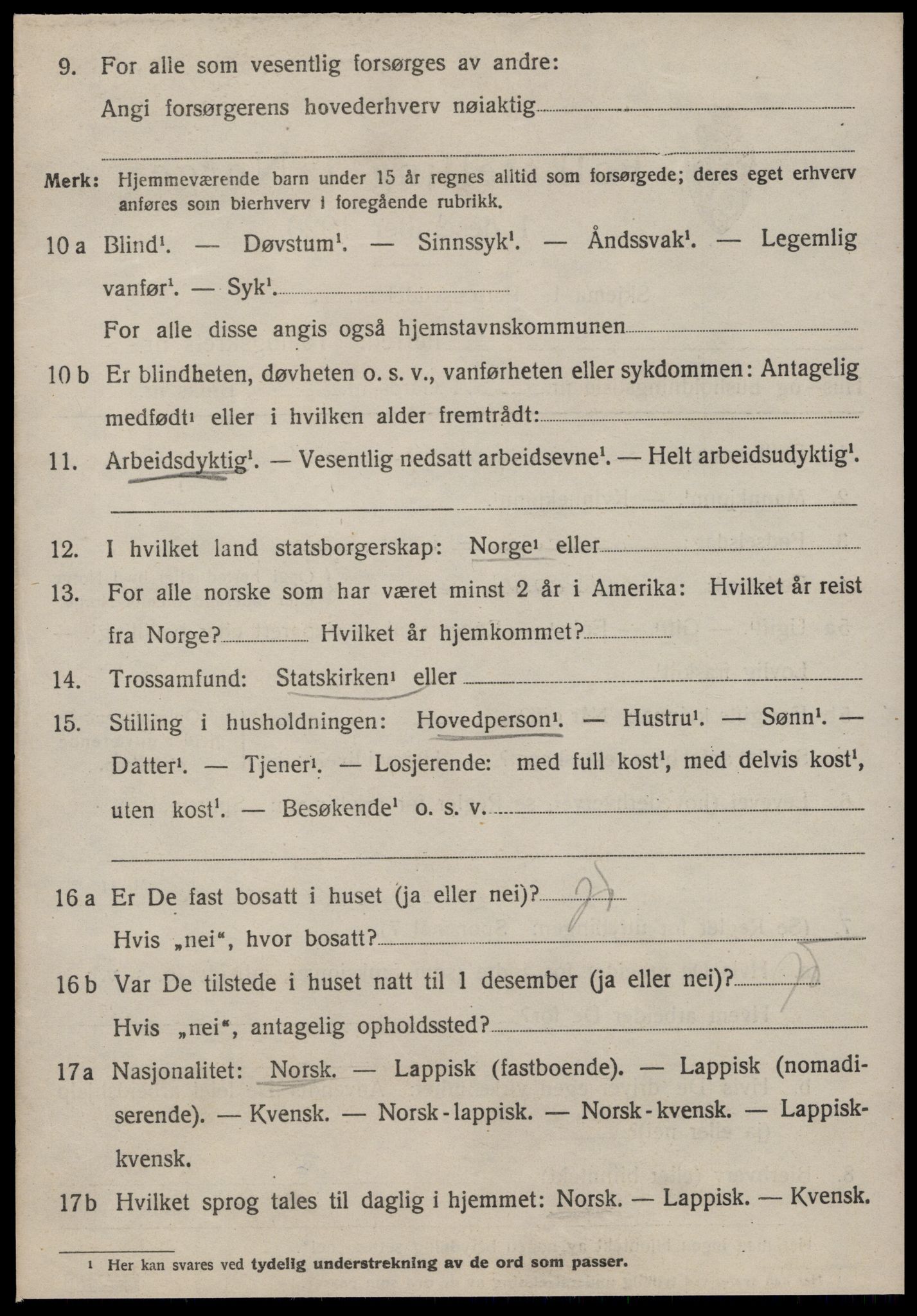 SAT, 1920 census for Meldal, 1920, p. 3630