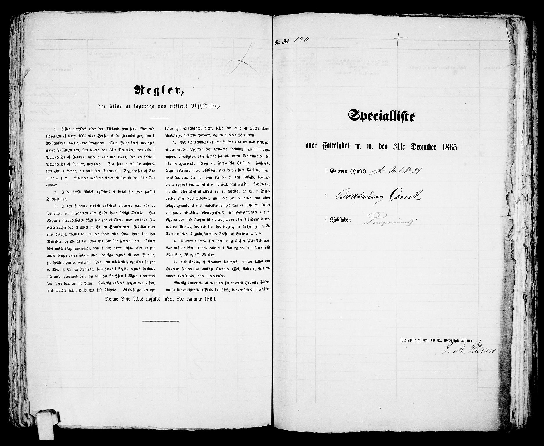 RA, 1865 census for Porsgrunn, 1865, p. 248