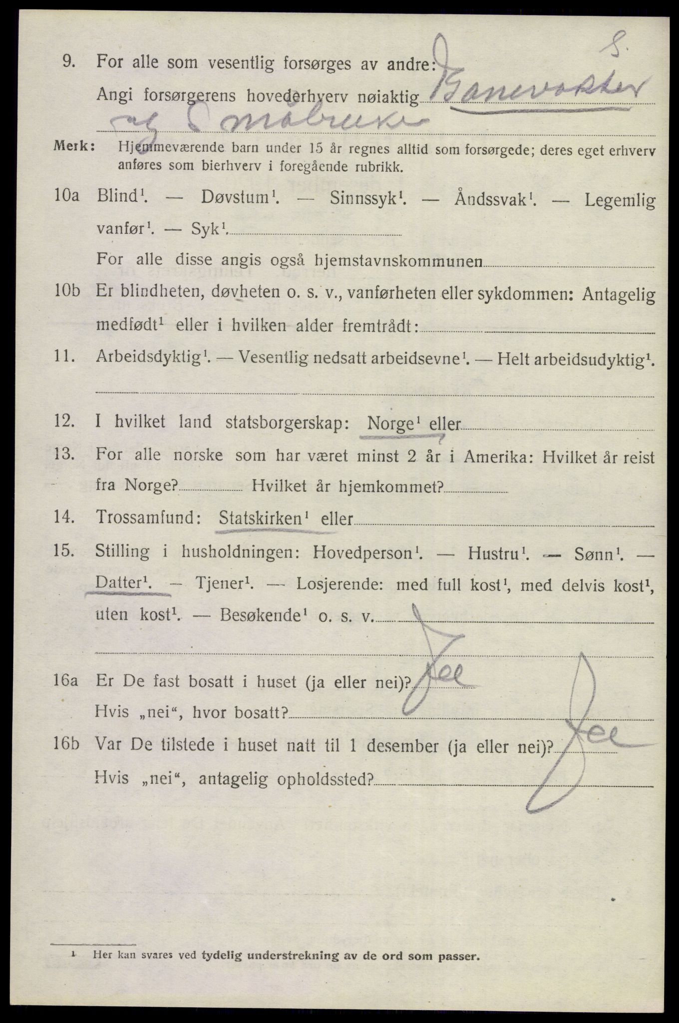 SAKO, 1920 census for Nes (Buskerud), 1920, p. 2879