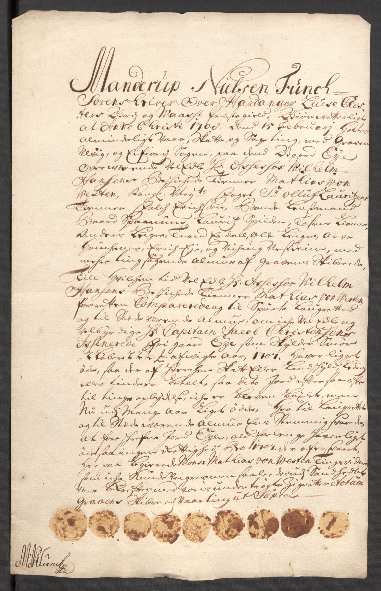 Rentekammeret inntil 1814, Reviderte regnskaper, Fogderegnskap, AV/RA-EA-4092/R48/L2984: Fogderegnskap Sunnhordland og Hardanger, 1706-1707, p. 467