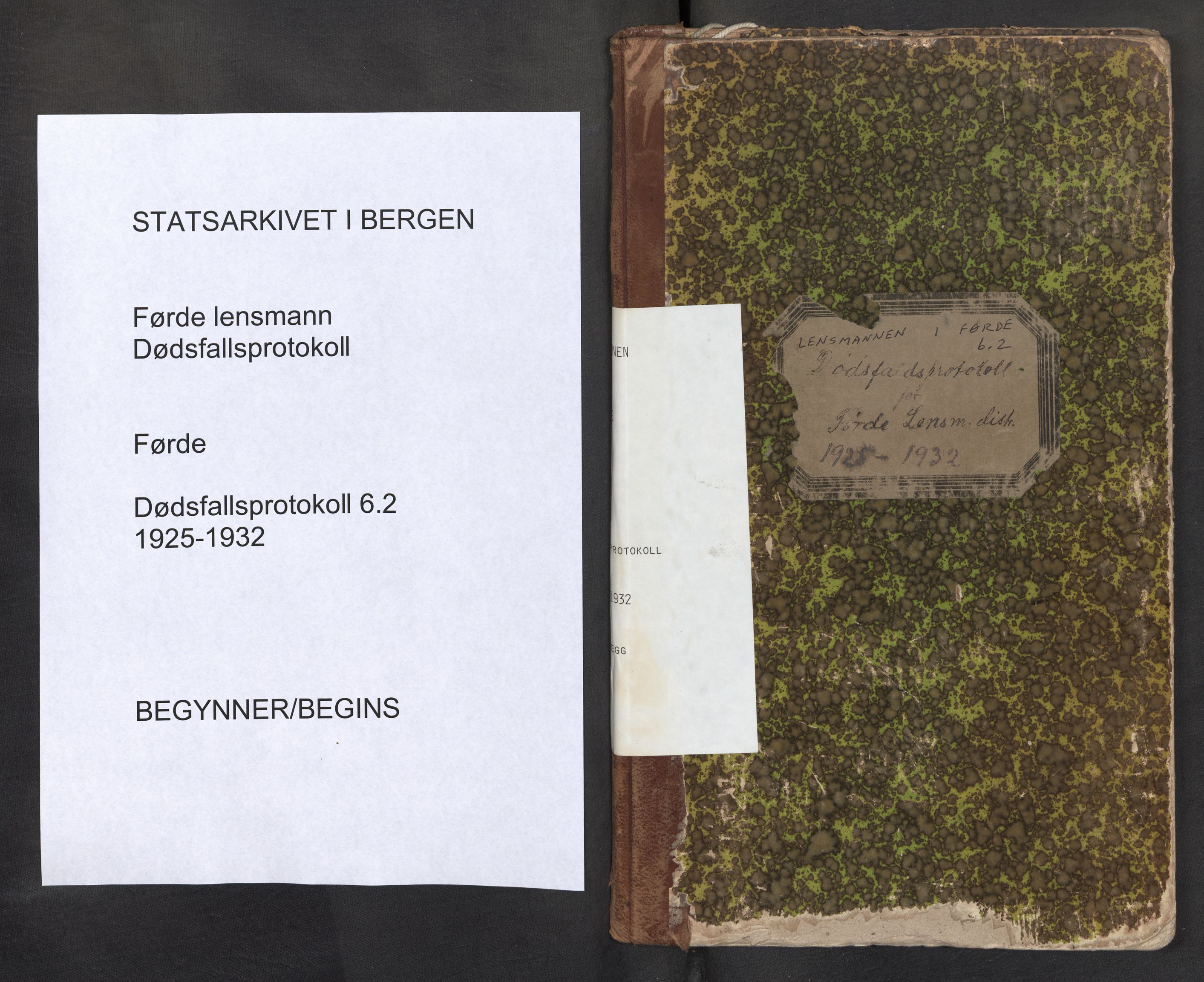 Lensmannen i Førde, SAB/A-27401/0006/L0002: Dødsfallprotokoll, 1925-1932
