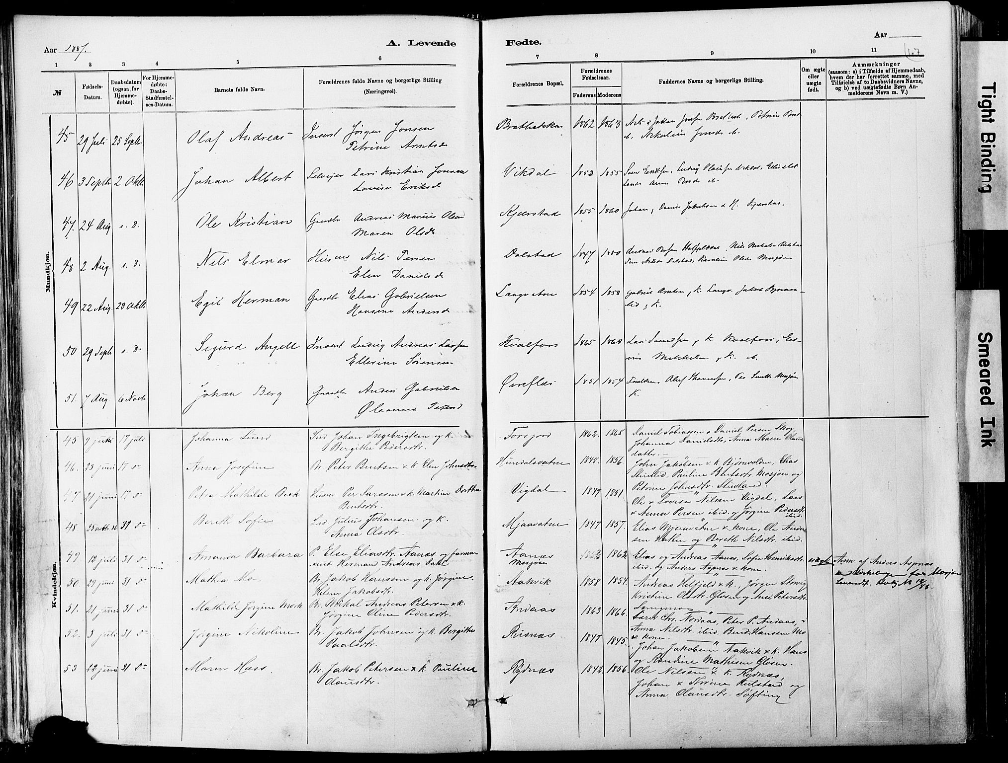 Ministerialprotokoller, klokkerbøker og fødselsregistre - Nordland, AV/SAT-A-1459/820/L0295: Parish register (official) no. 820A16, 1880-1896, p. 67