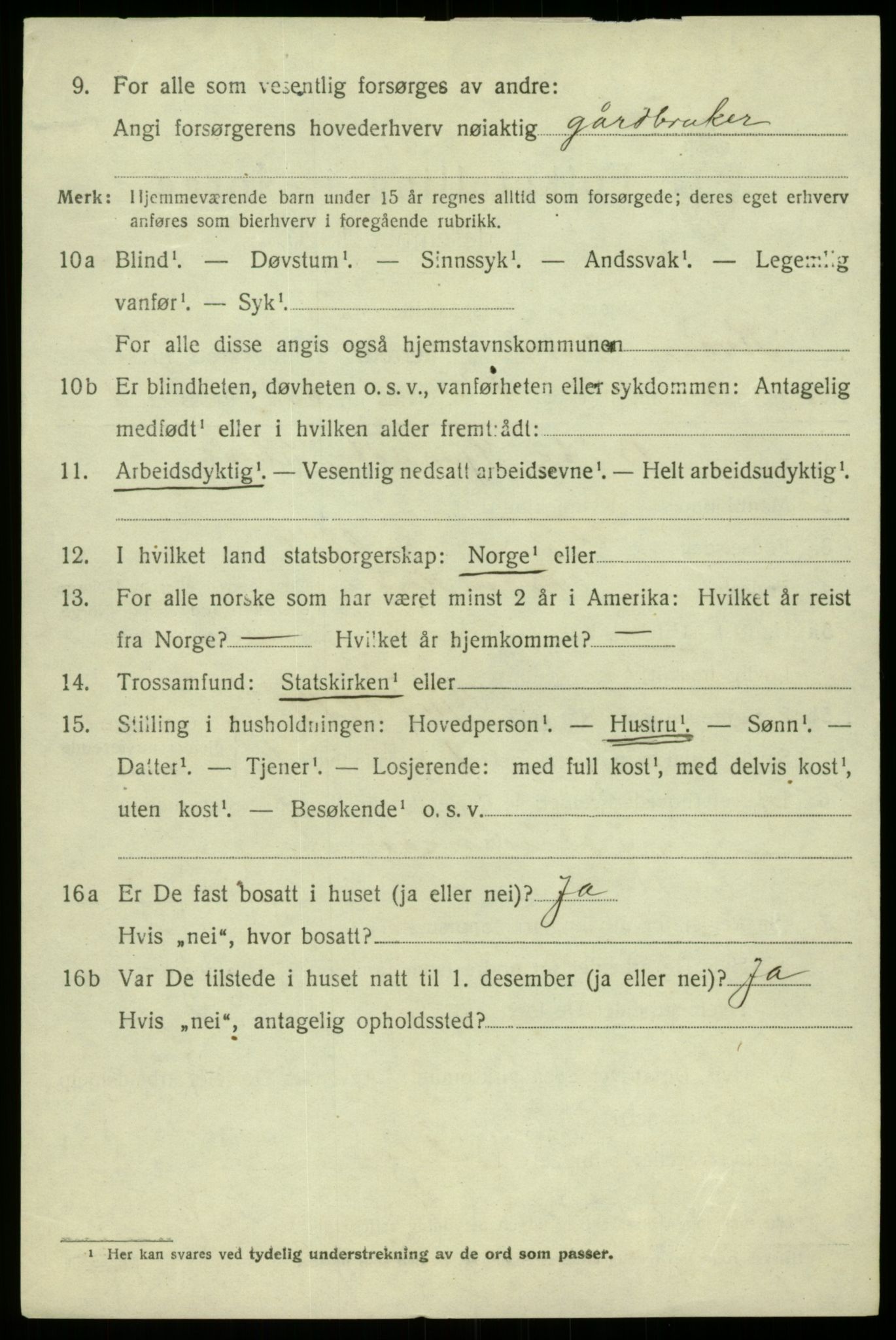 SAB, 1920 census for Kvam, 1920, p. 8172