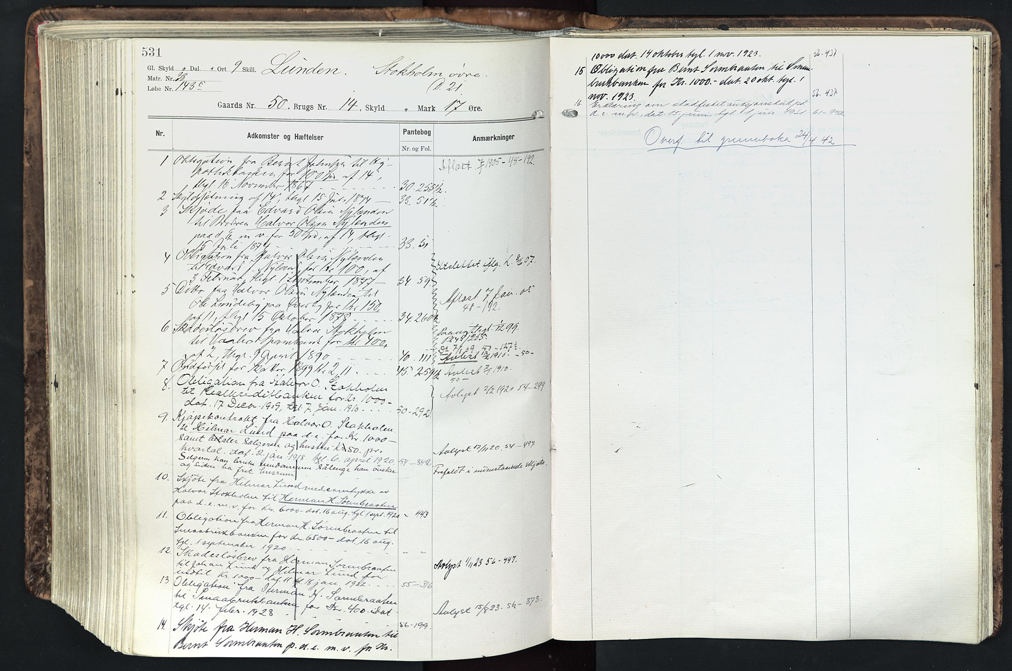 Solør tingrett, AV/SAH-TING-008/H/Ha/Hak/L0003: Mortgage register no. III, 1900-1935, p. 531