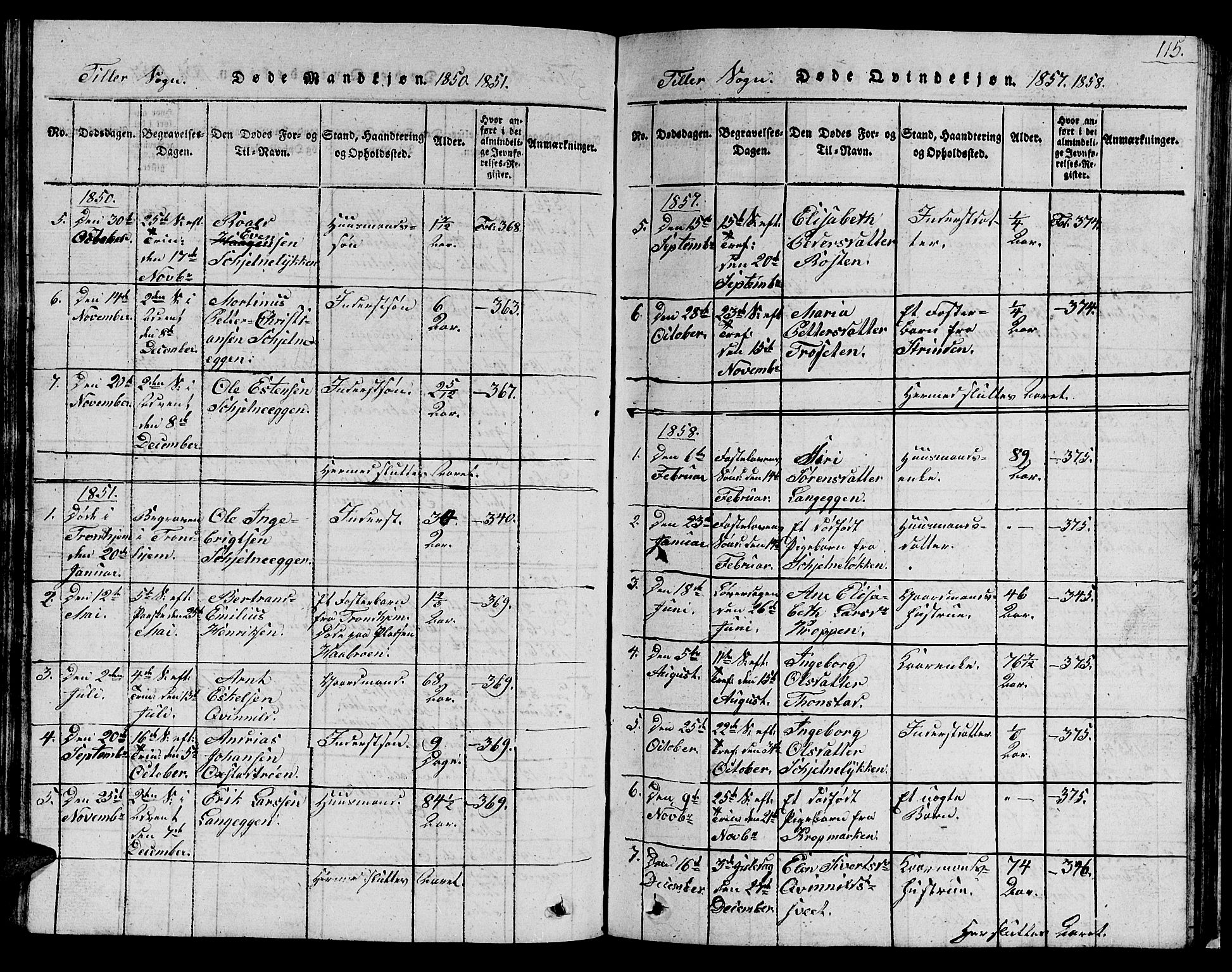 Ministerialprotokoller, klokkerbøker og fødselsregistre - Sør-Trøndelag, SAT/A-1456/621/L0458: Parish register (copy) no. 621C01, 1816-1865, p. 115