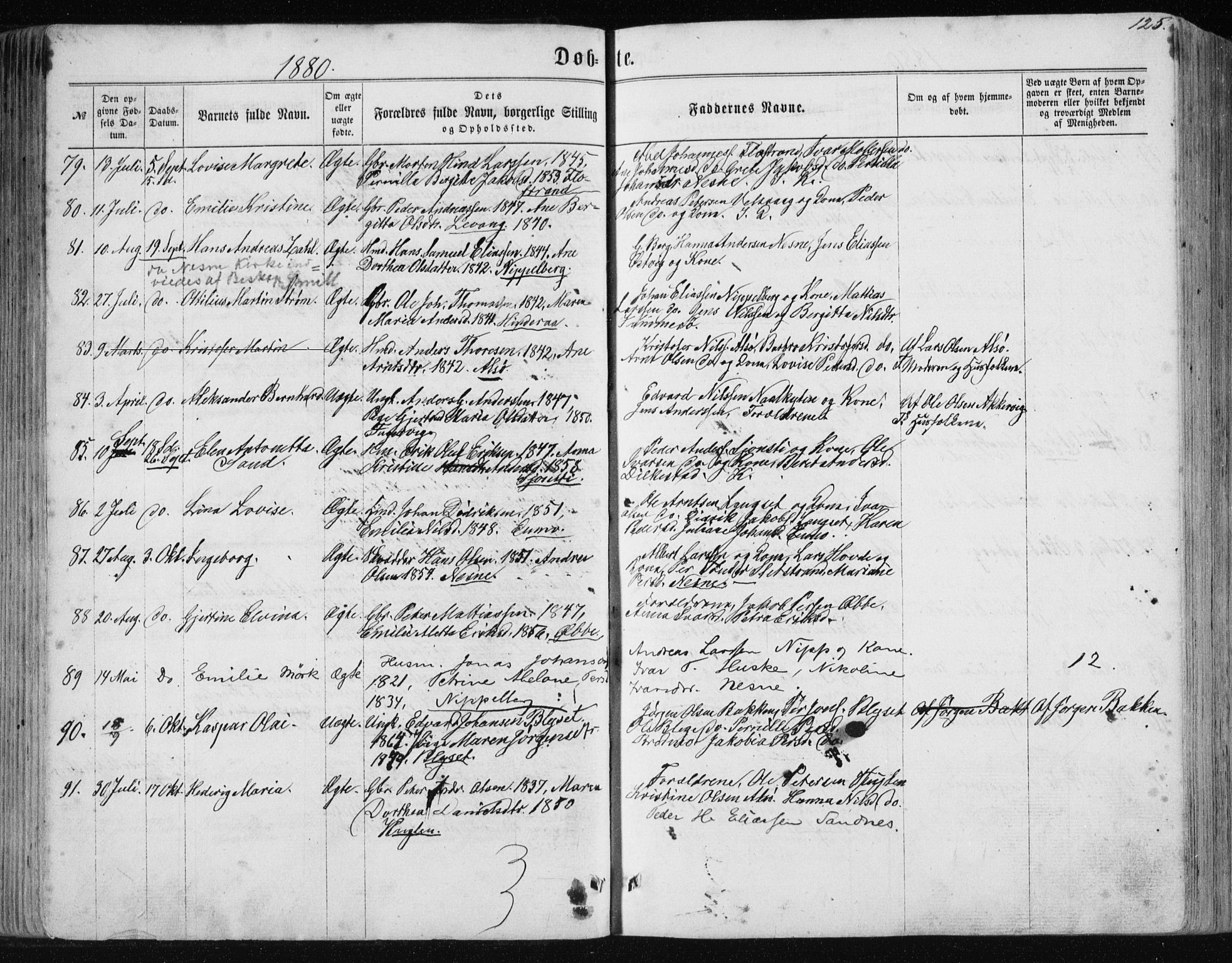 Ministerialprotokoller, klokkerbøker og fødselsregistre - Nordland, AV/SAT-A-1459/838/L0556: Parish register (copy) no. 838C03, 1861-1893, p. 125