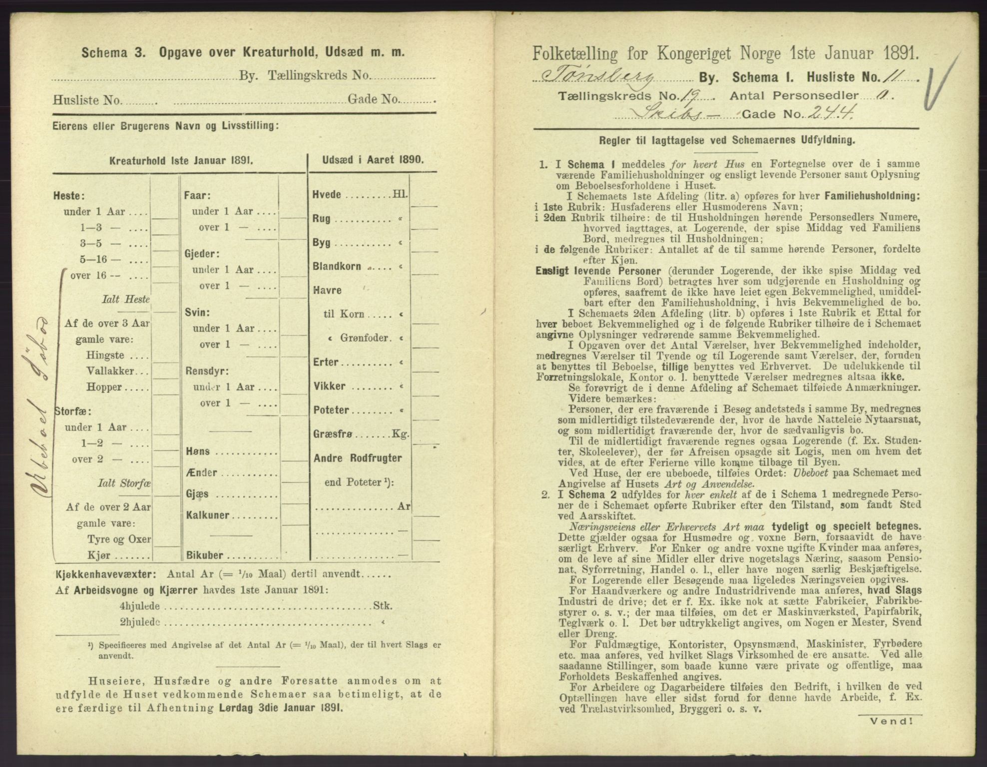 RA, 1891 census for 0705 Tønsberg, 1891, p. 670