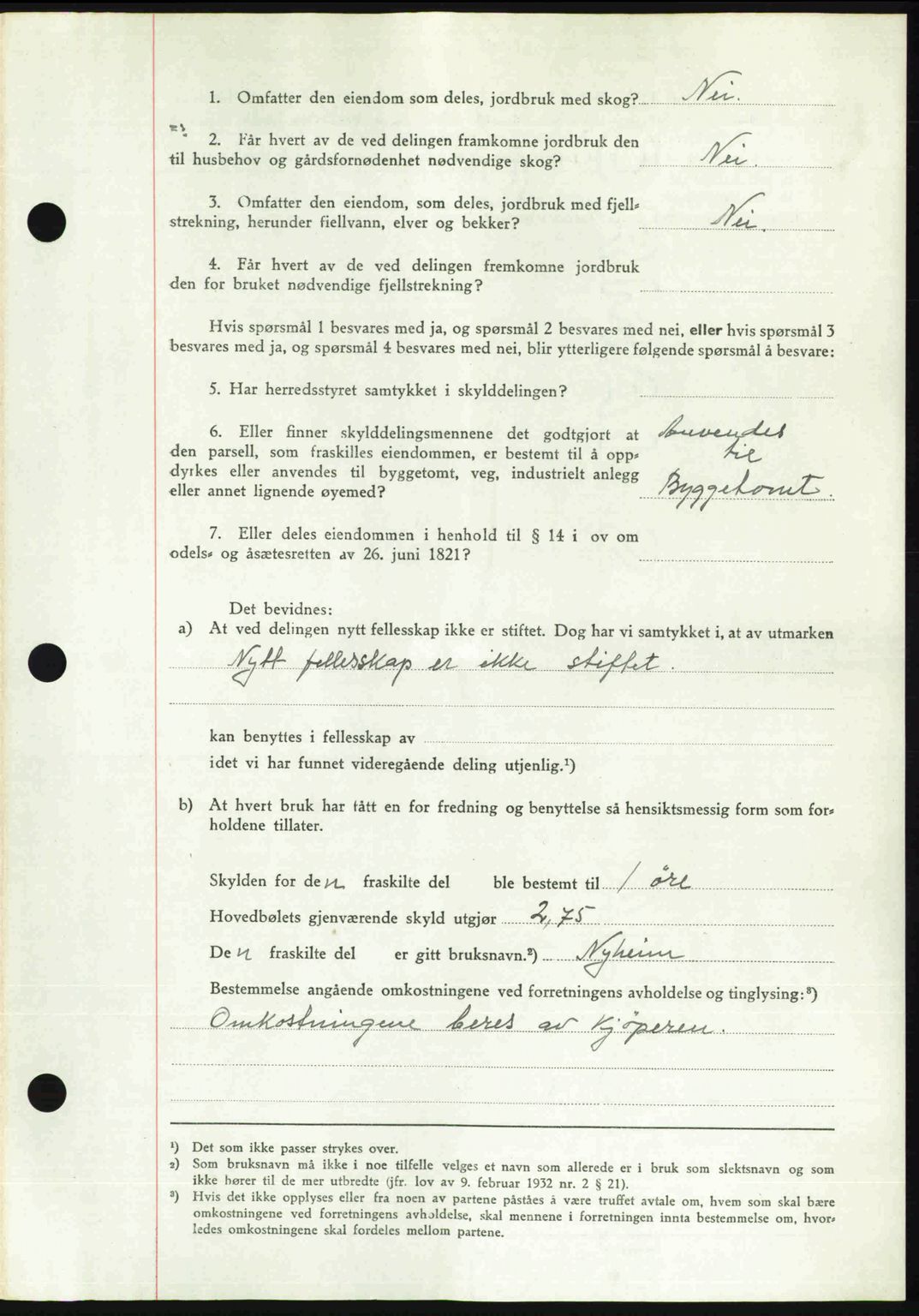 Romsdal sorenskriveri, AV/SAT-A-4149/1/2/2C: Mortgage book no. A21, 1946-1946, Diary no: : 1969/1946