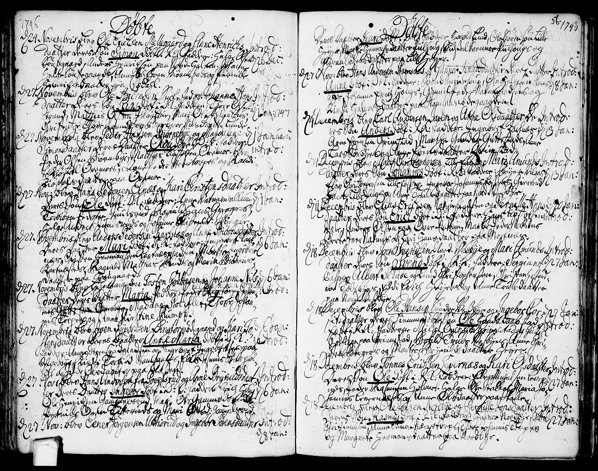 Rakkestad prestekontor Kirkebøker, AV/SAO-A-2008/F/Fa/L0002: Parish register (official) no. I 2, 1741-1751, p. 56