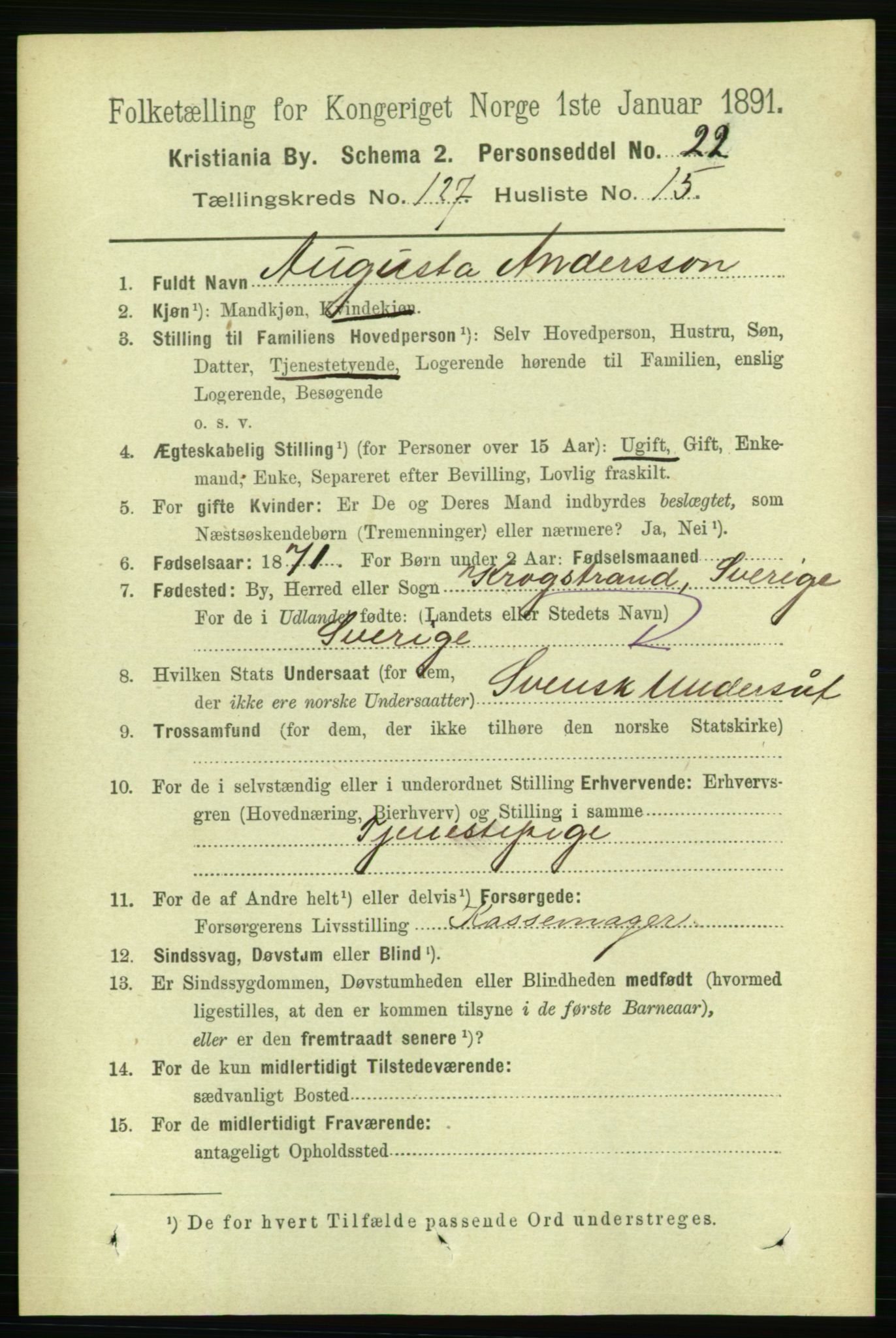 RA, 1891 census for 0301 Kristiania, 1891, p. 68336