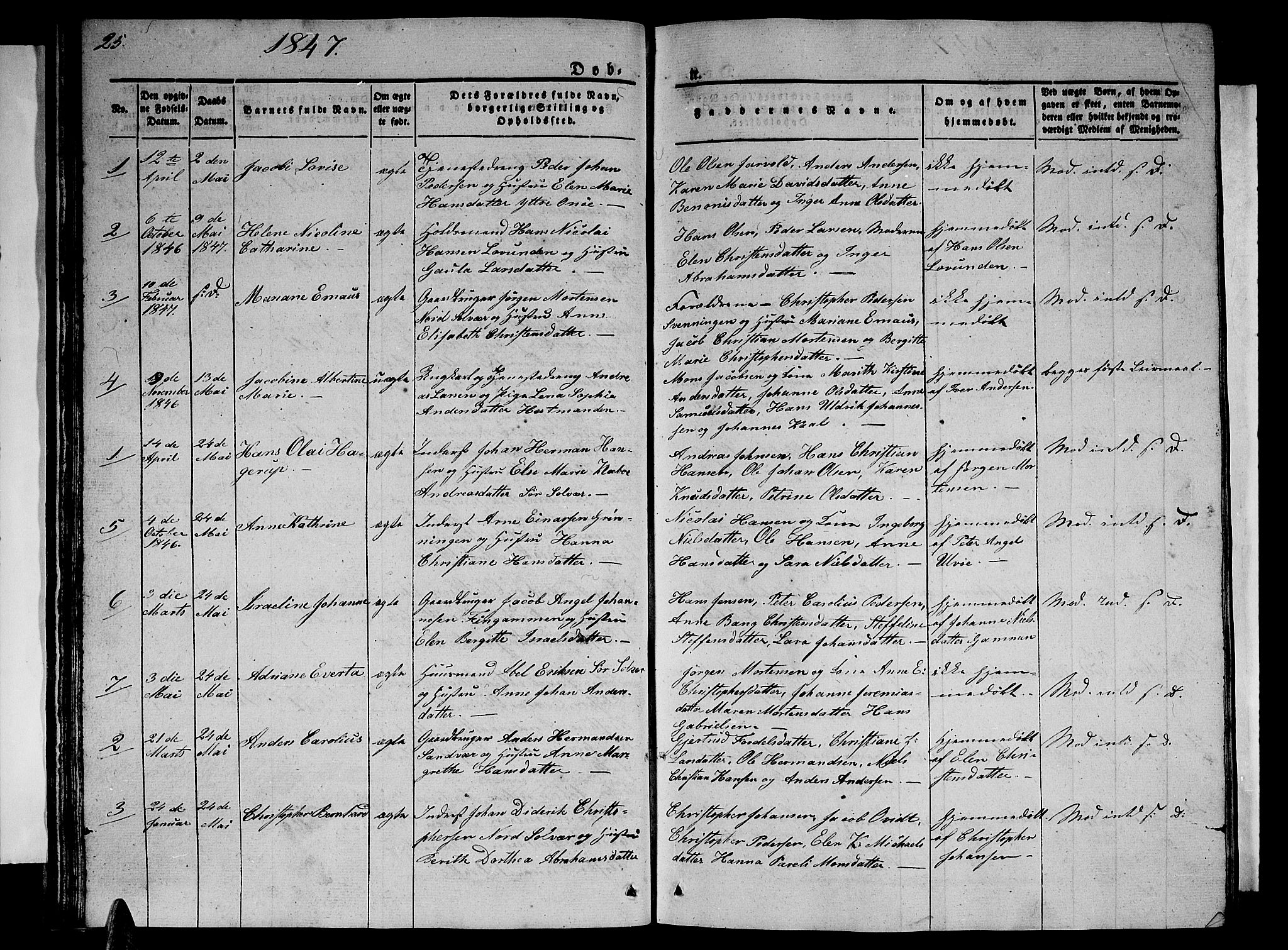 Ministerialprotokoller, klokkerbøker og fødselsregistre - Nordland, SAT/A-1459/839/L0572: Parish register (copy) no. 839C02, 1841-1873, p. 25