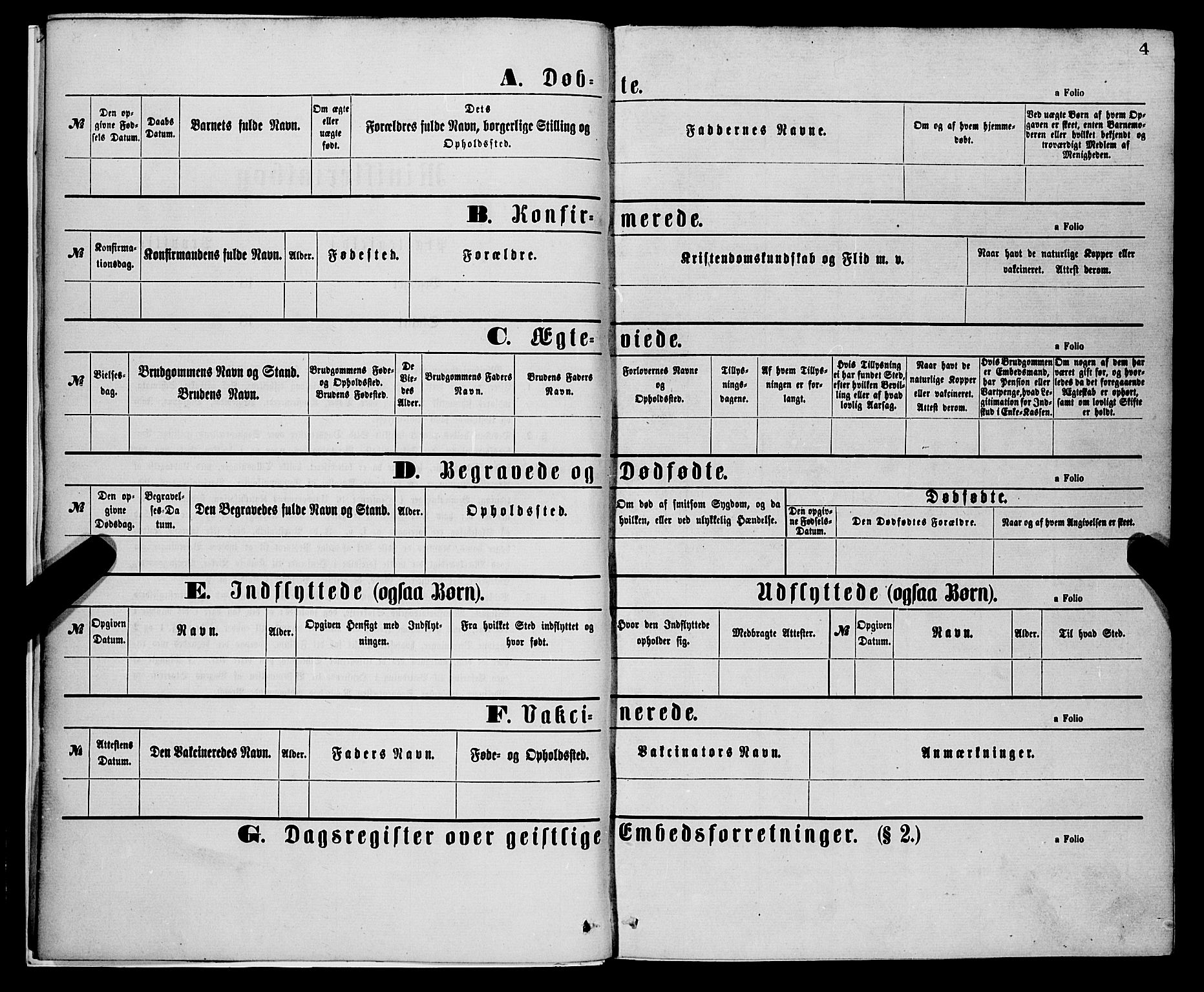 Korskirken sokneprestembete, AV/SAB-A-76101/H/Hab: Parish register (copy) no. B 7, 1874-1878, p. 4