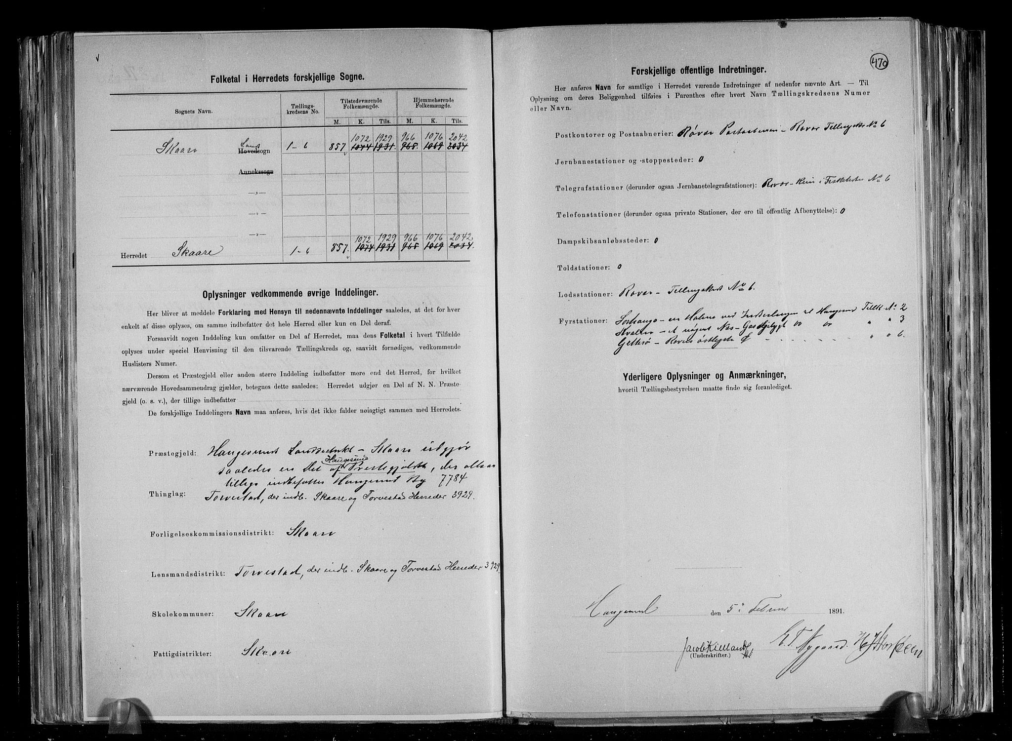 RA, 1891 census for 1153 Skåre, 1891, p. 3