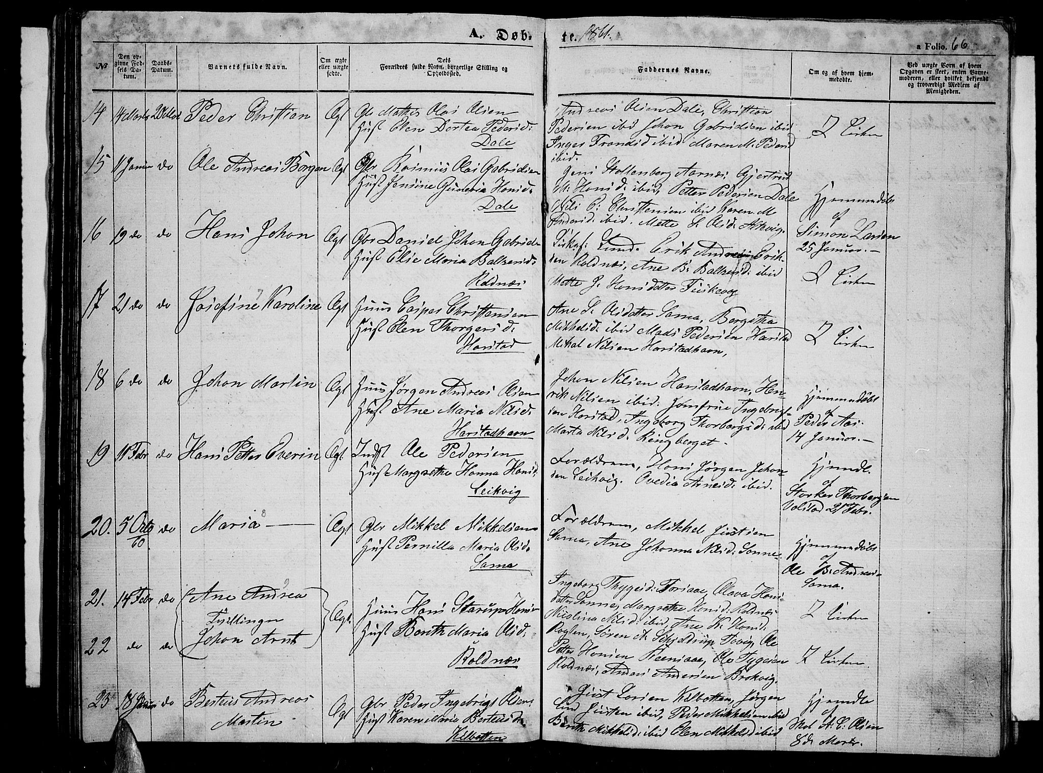 Trondenes sokneprestkontor, SATØ/S-1319/H/Hb/L0007klokker: Parish register (copy) no. 7, 1855-1862, p. 66