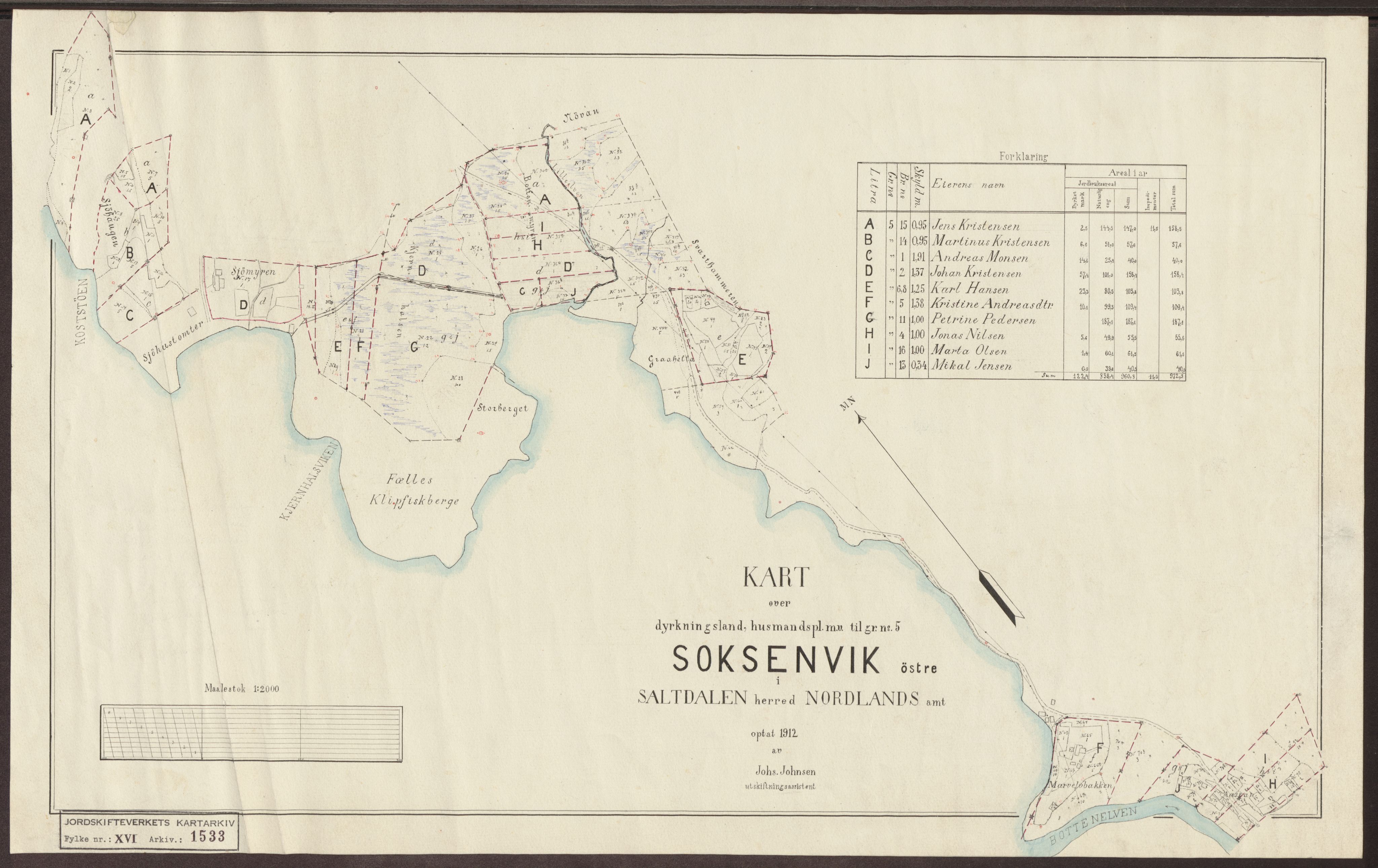 Jordskifteverkets kartarkiv, AV/RA-S-3929/T, 1859-1988, p. 1742