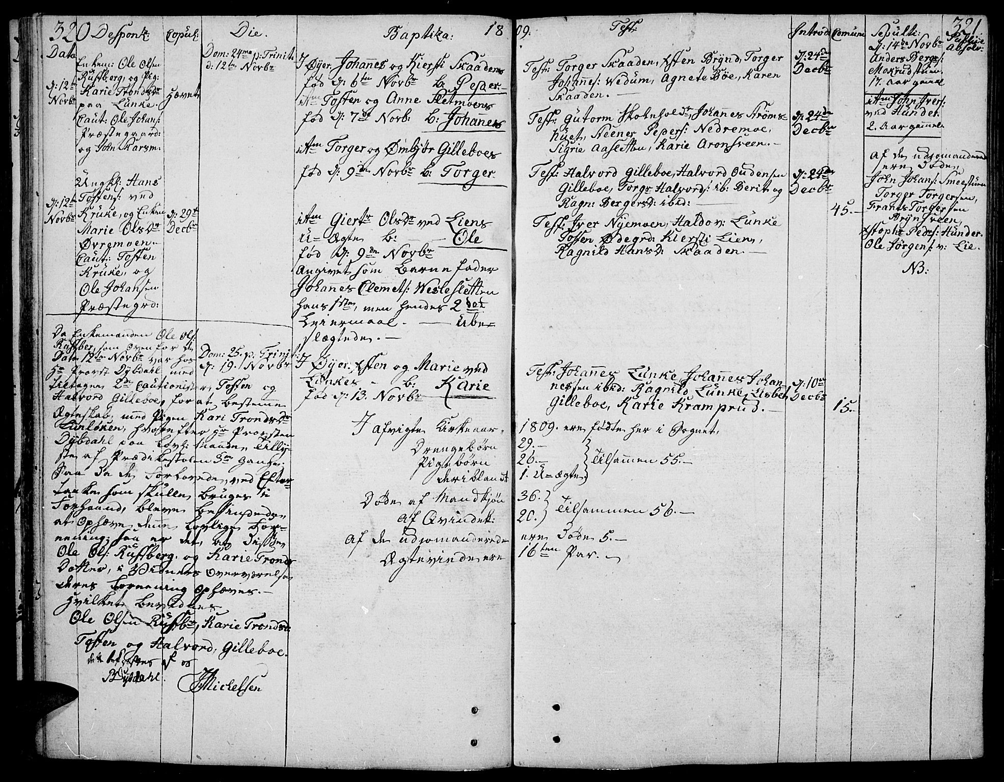 Øyer prestekontor, AV/SAH-PREST-084/H/Ha/Haa/L0003: Parish register (official) no. 3, 1784-1824, p. 320-321