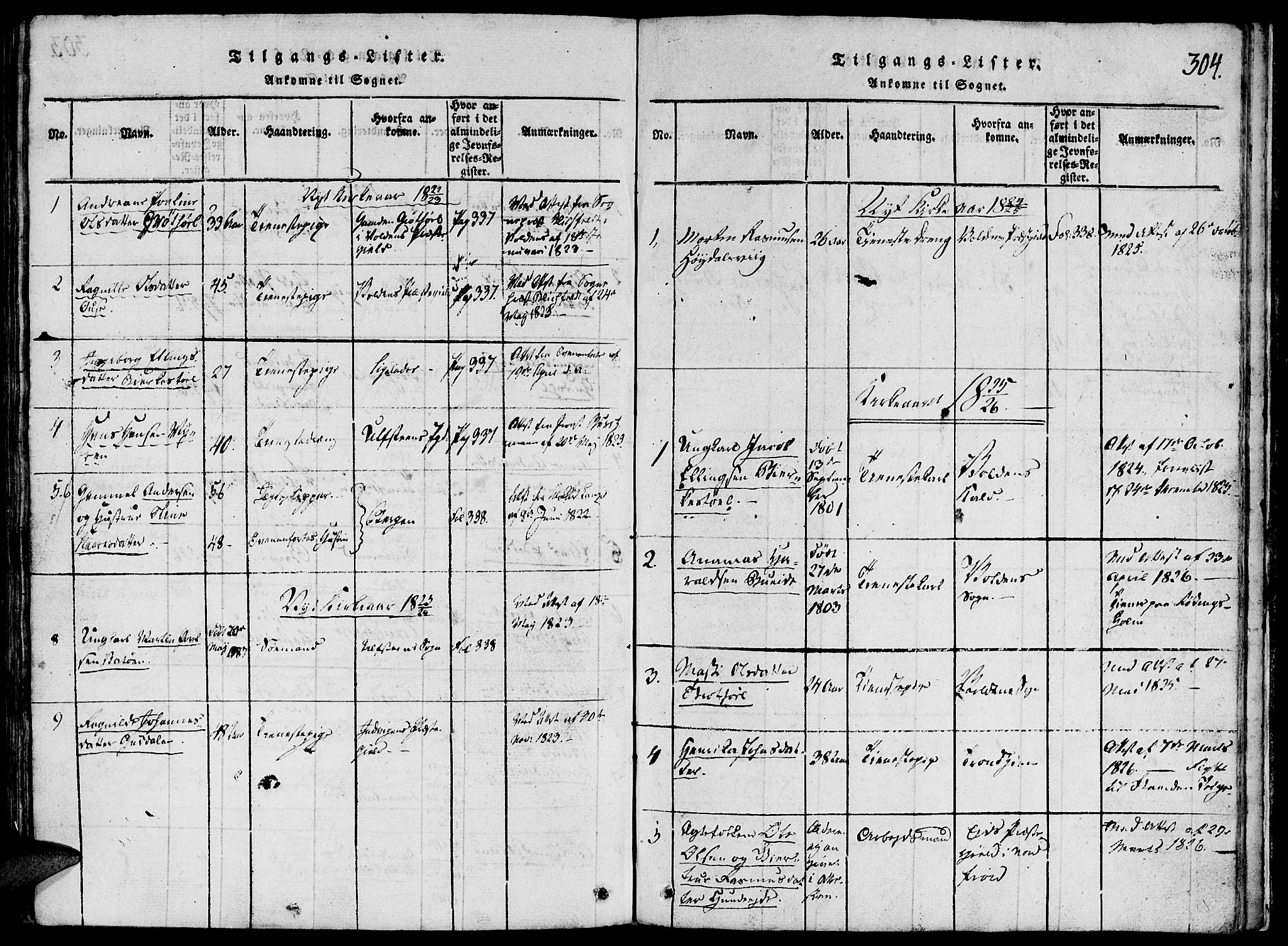 Ministerialprotokoller, klokkerbøker og fødselsregistre - Møre og Romsdal, AV/SAT-A-1454/507/L0069: Parish register (official) no. 507A04, 1816-1841, p. 304